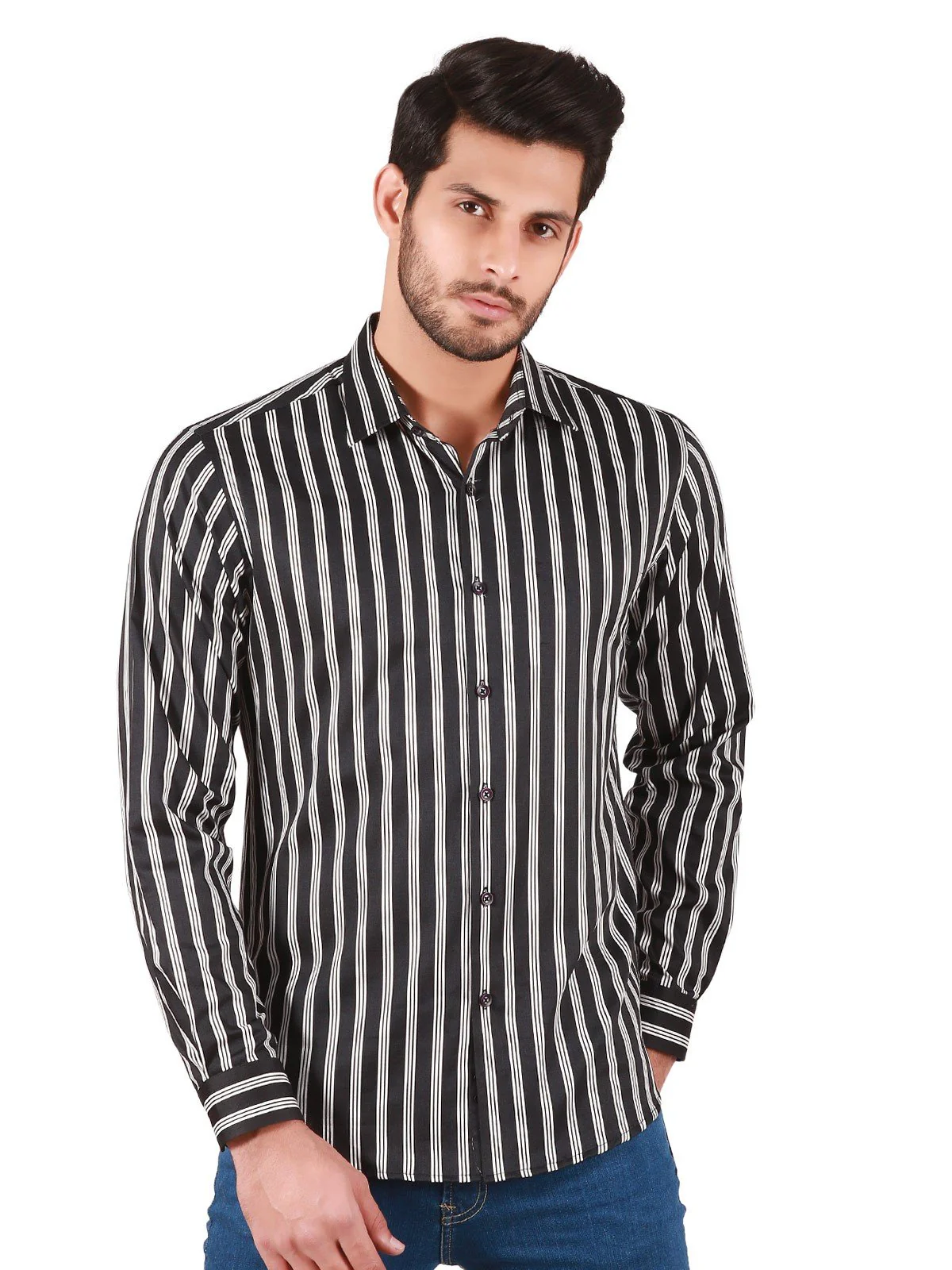 EMTSUC19-074- Black & White Shirt - Image 4