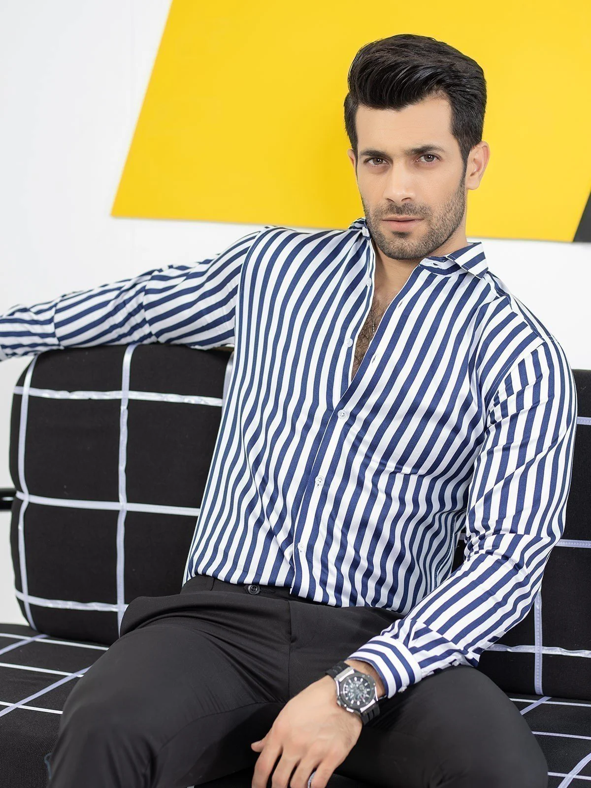 EMTSUC20-077- Blue & White Shirt - Image 4