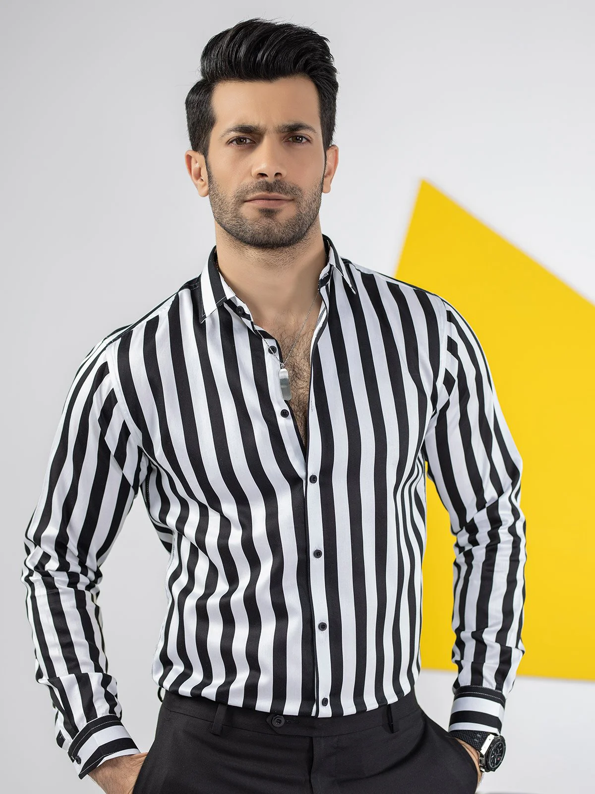 EMTSUC20-078 - Black & White Shirt - Image 2
