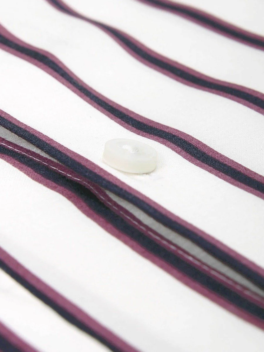 Men's White Burgundy Shirt - EMTSUC20-083 - Image 3