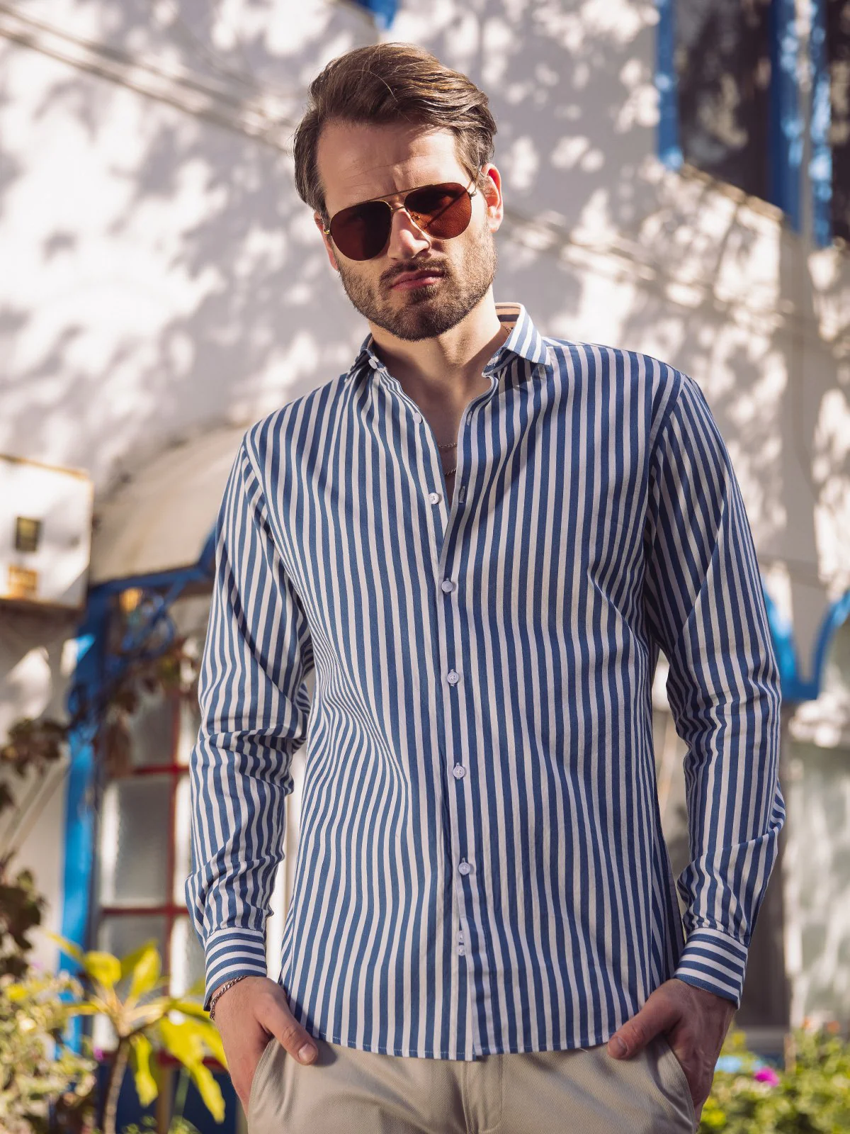 Men's Blue & White Shirt - EMTSUC20-107 - Image 3