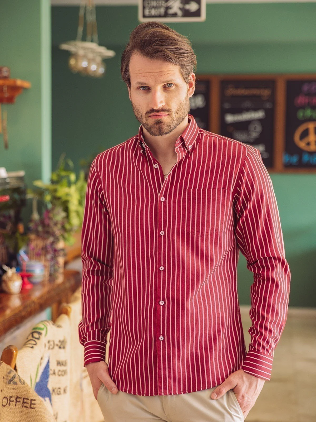 Men's Maroon Shirt - EMTSUC20-115 - Image 4