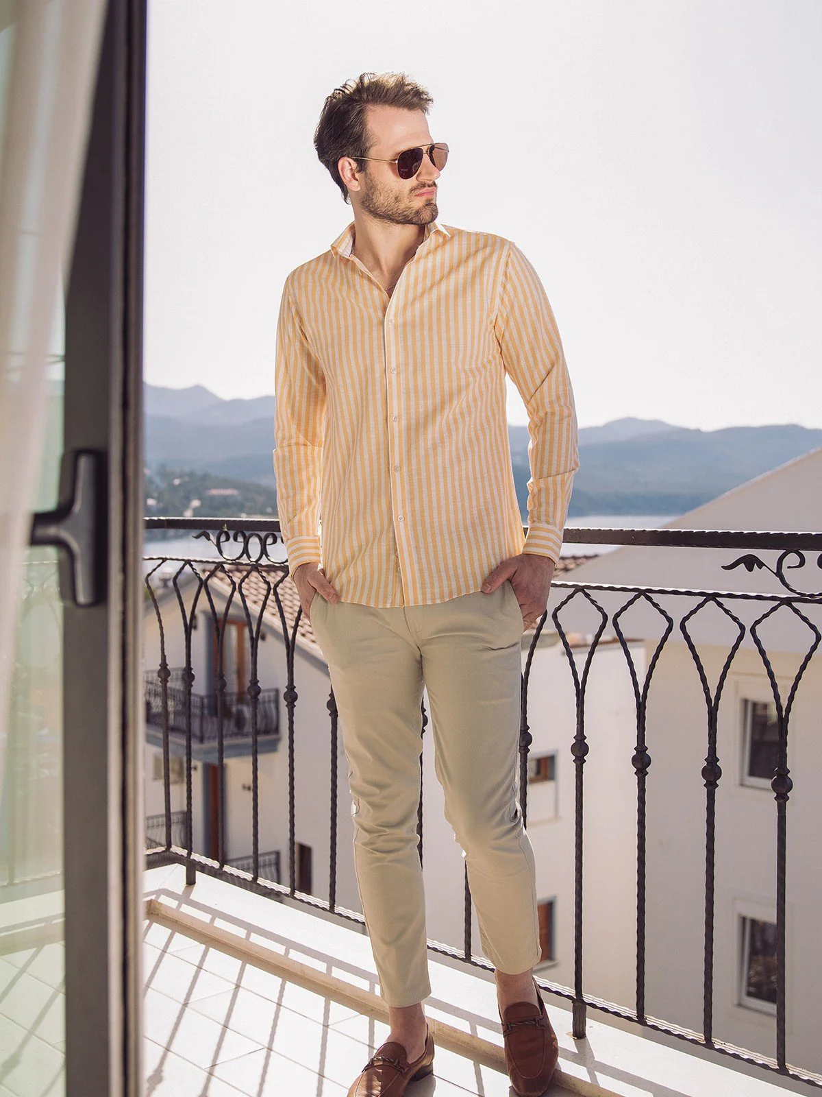 Men's White & Orange Shirt - EMTSUC21-122 - Image 2