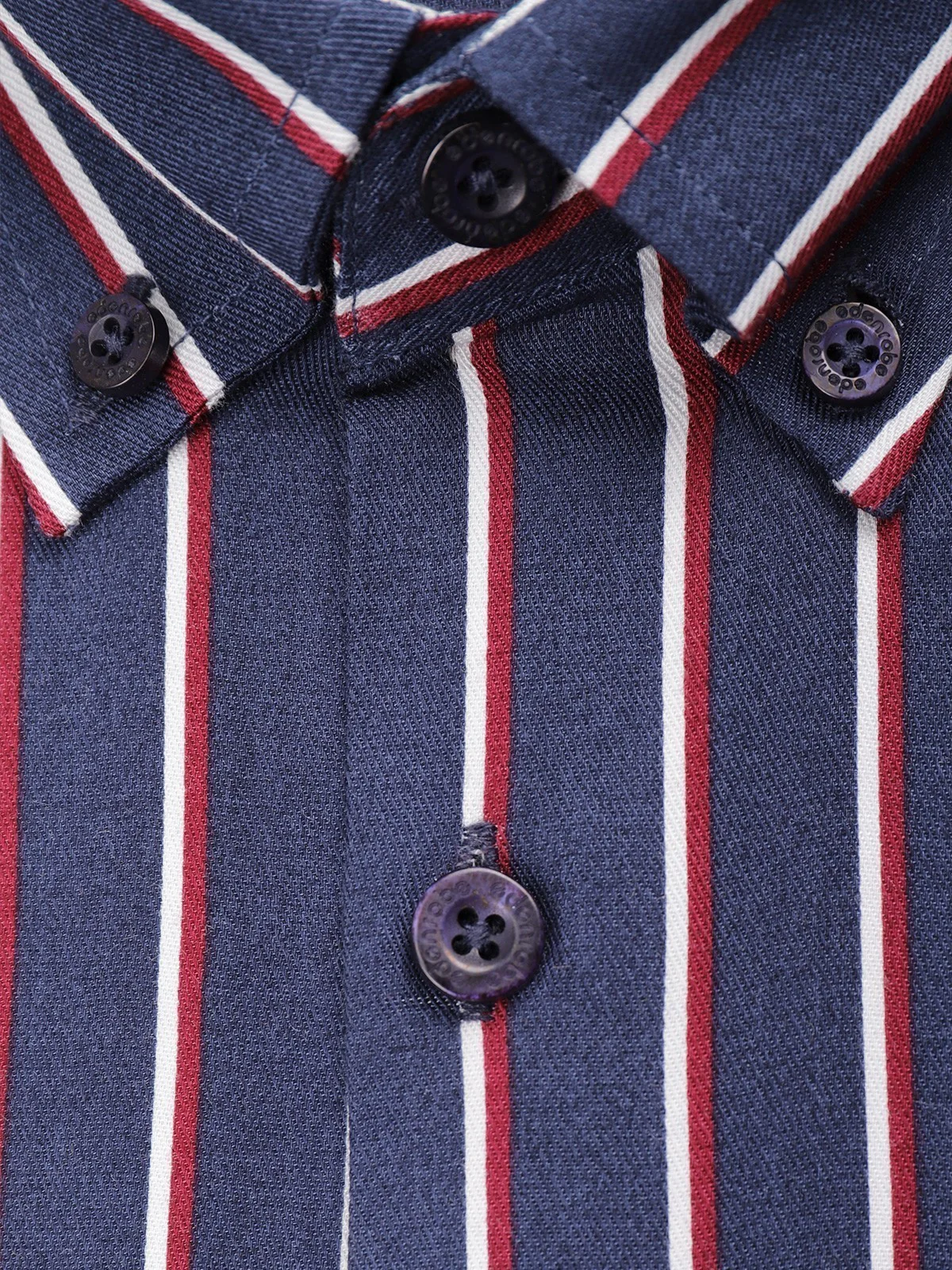 Men's Dark Navy Striped Shirt - EMTSUC21-128 - Image 3