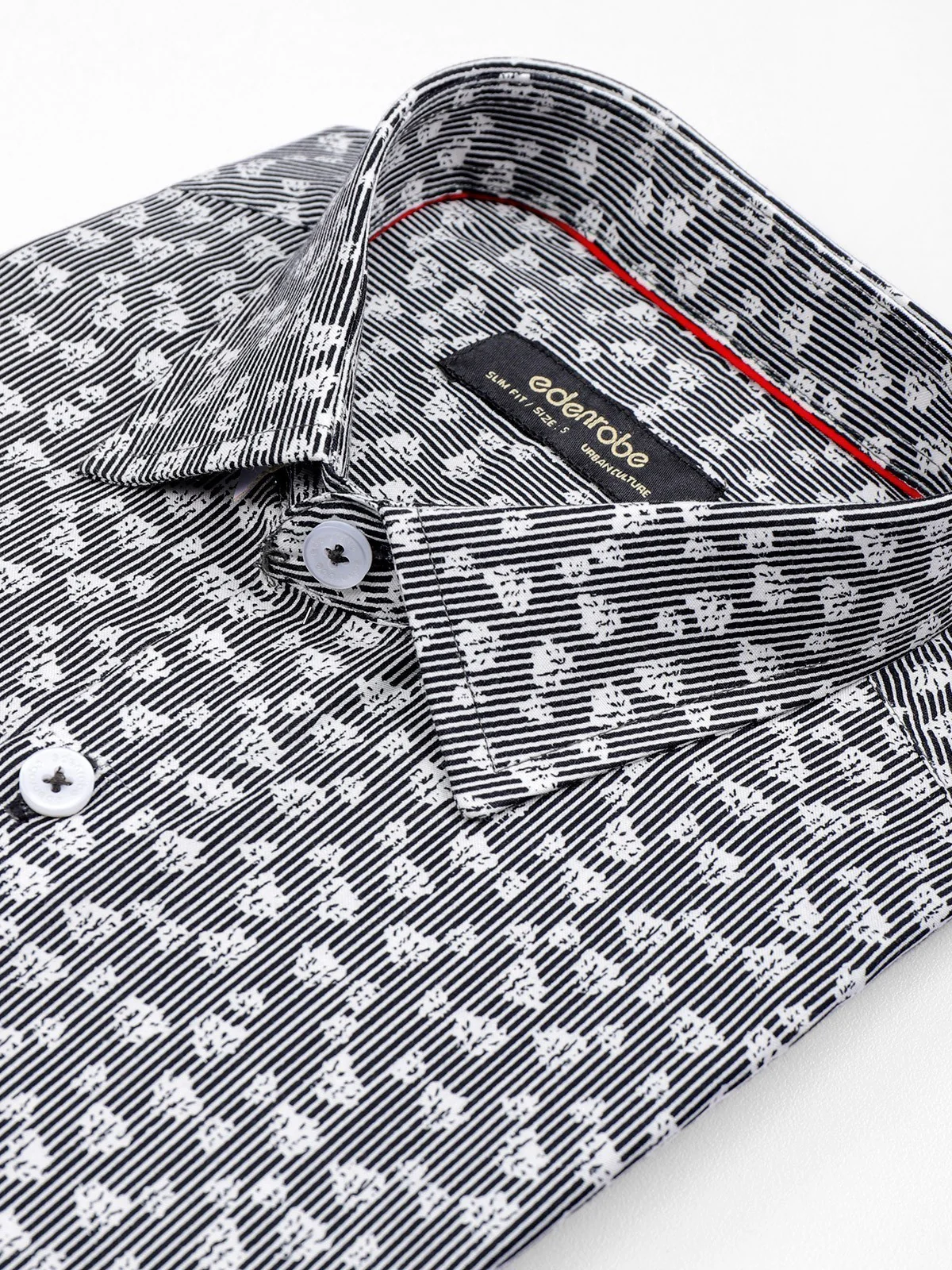 Men's Light Grey Floral Shirt - EMTSUC21-129 - Image 2