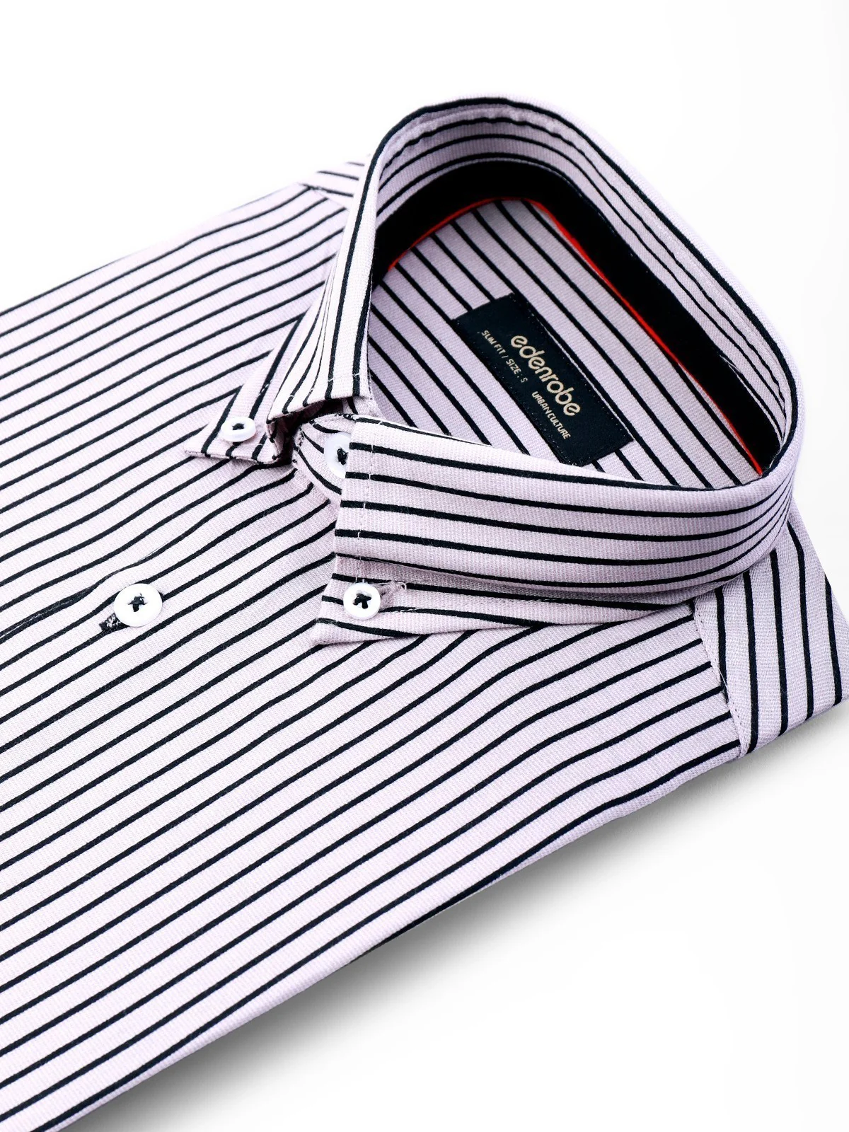 Men's Mauve Striped Shirt - EMTSUC21-132 - Image 2