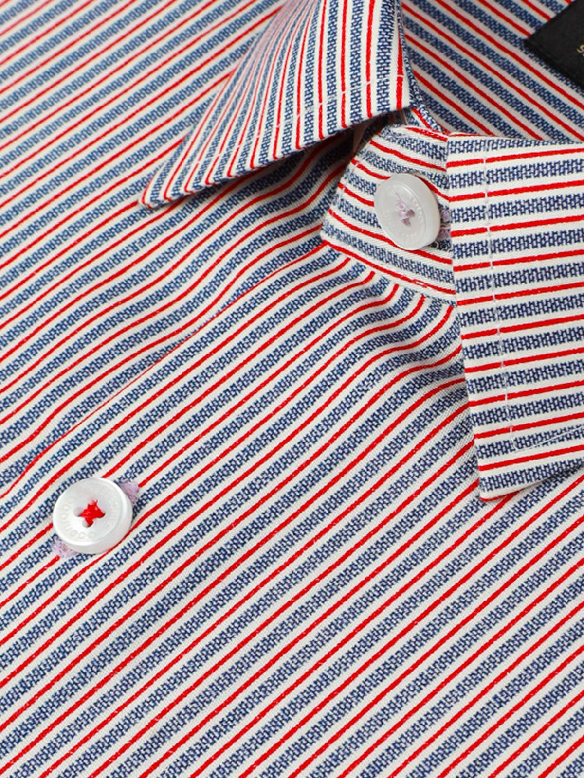 Men's Blue & Red Striped Shirt - EMTSUC21-137 - Image 2