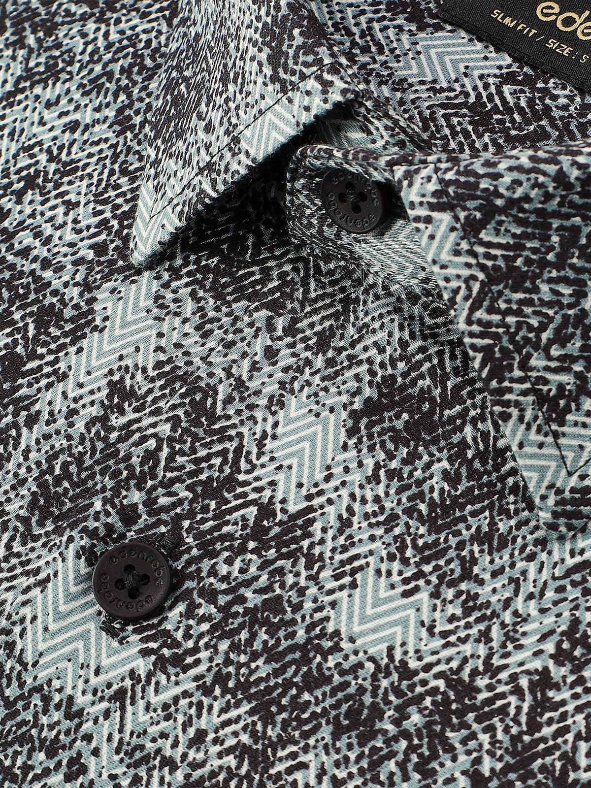Men's Black & Grey Textured Shirt - EMTSUC21-139 - Image 3