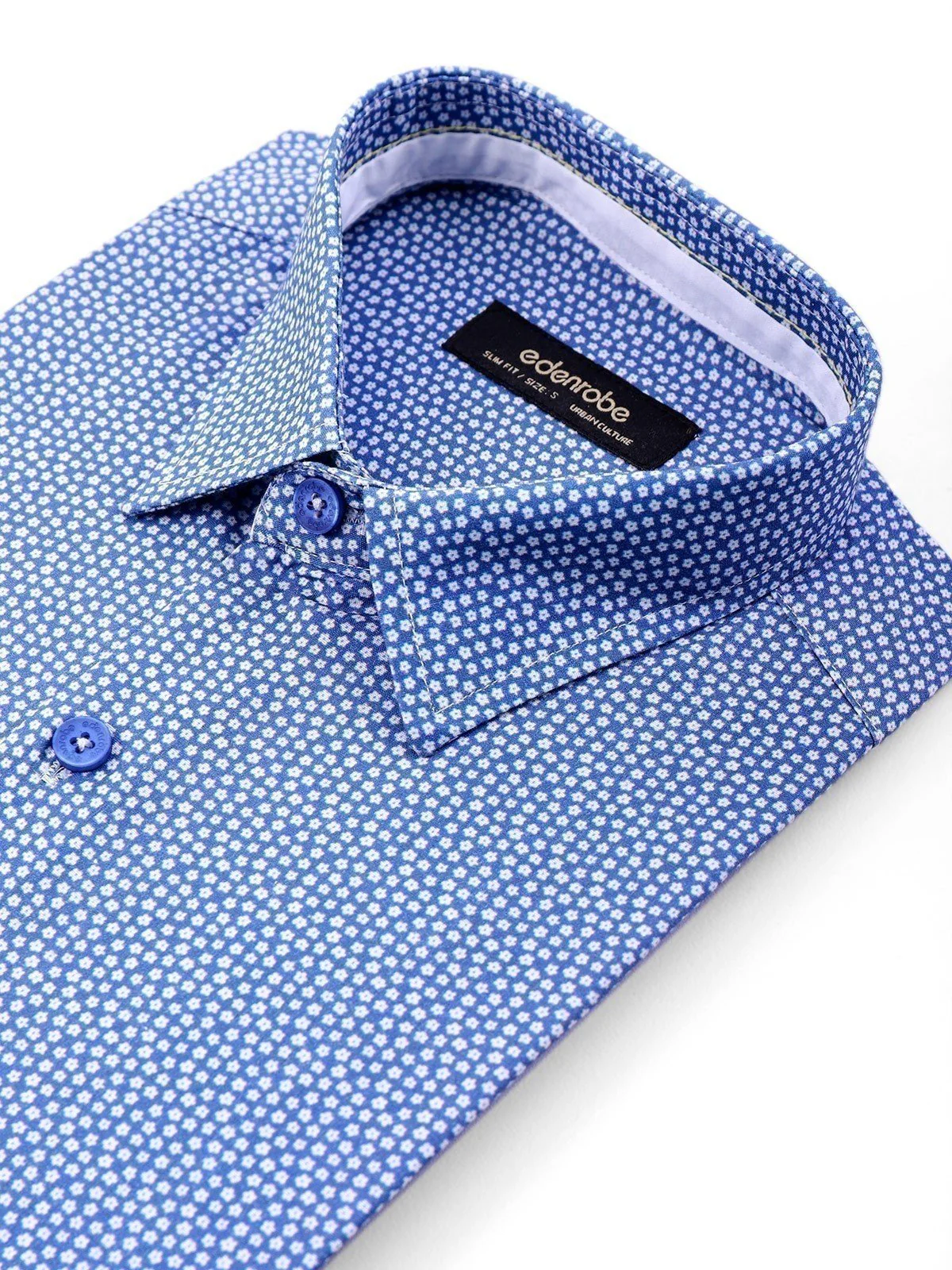 Men's Blue Floral Shirt - EMTSUC21-141 - Image 2