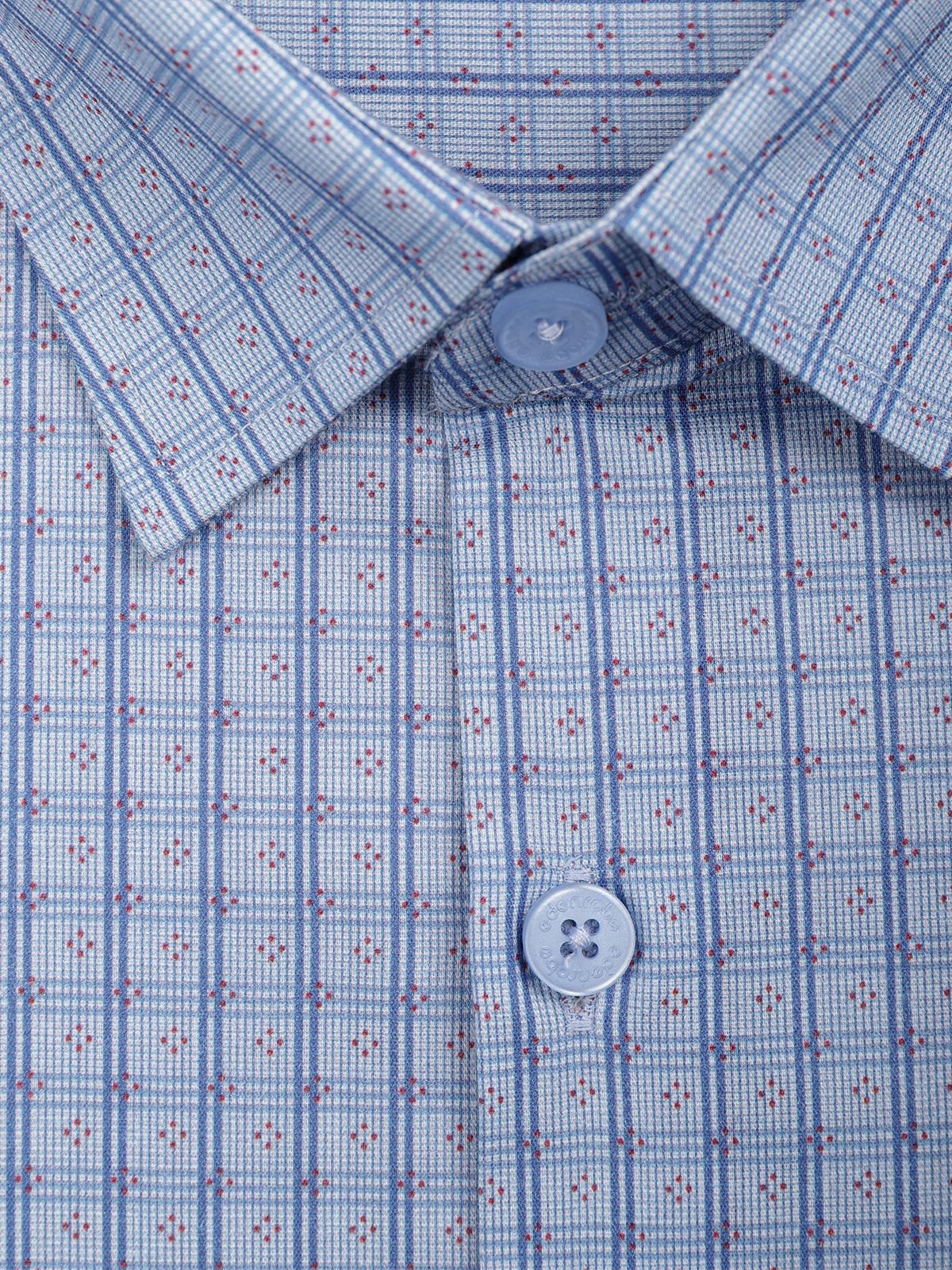 Men's Sky Blue Printed Shirt - EMTSUC21-142 - Image 3
