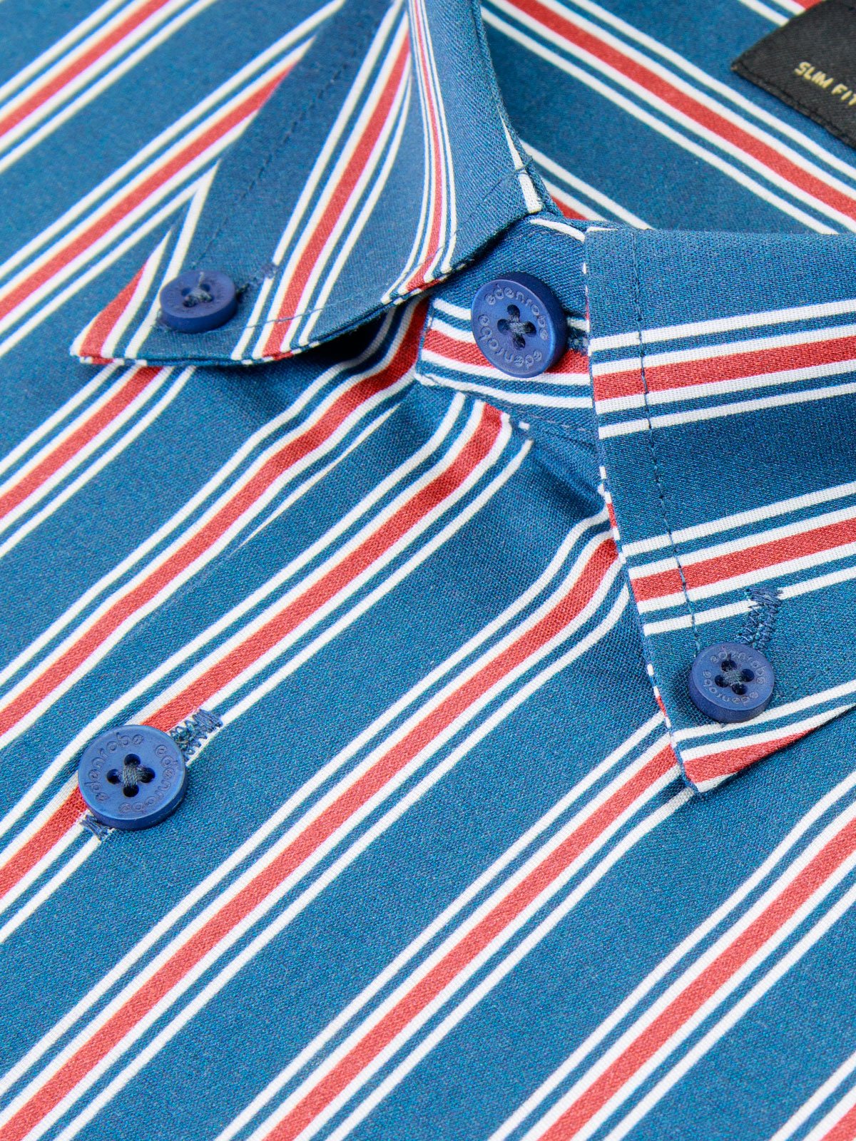 Men's Blue & White Striped Shirt - EMTSUC21-155 - Image 3