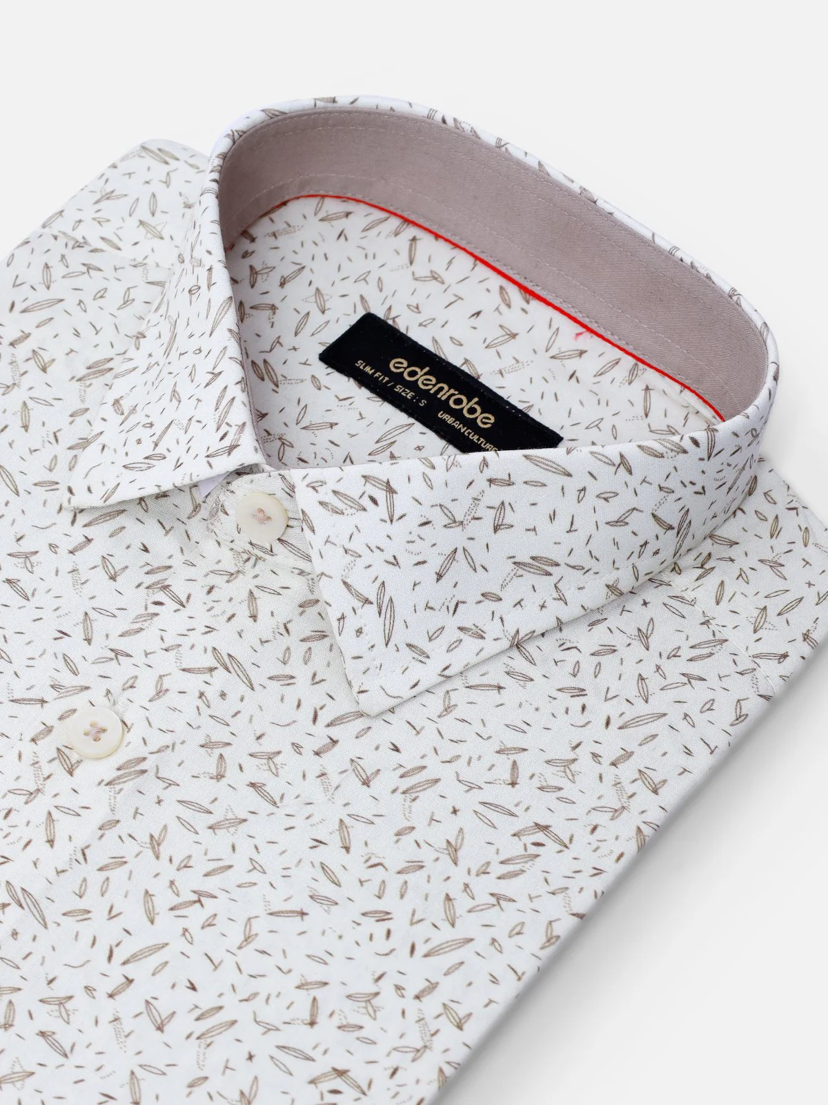 Men's Off White Textured Shirt - EMTSUC21-156 - Image 2