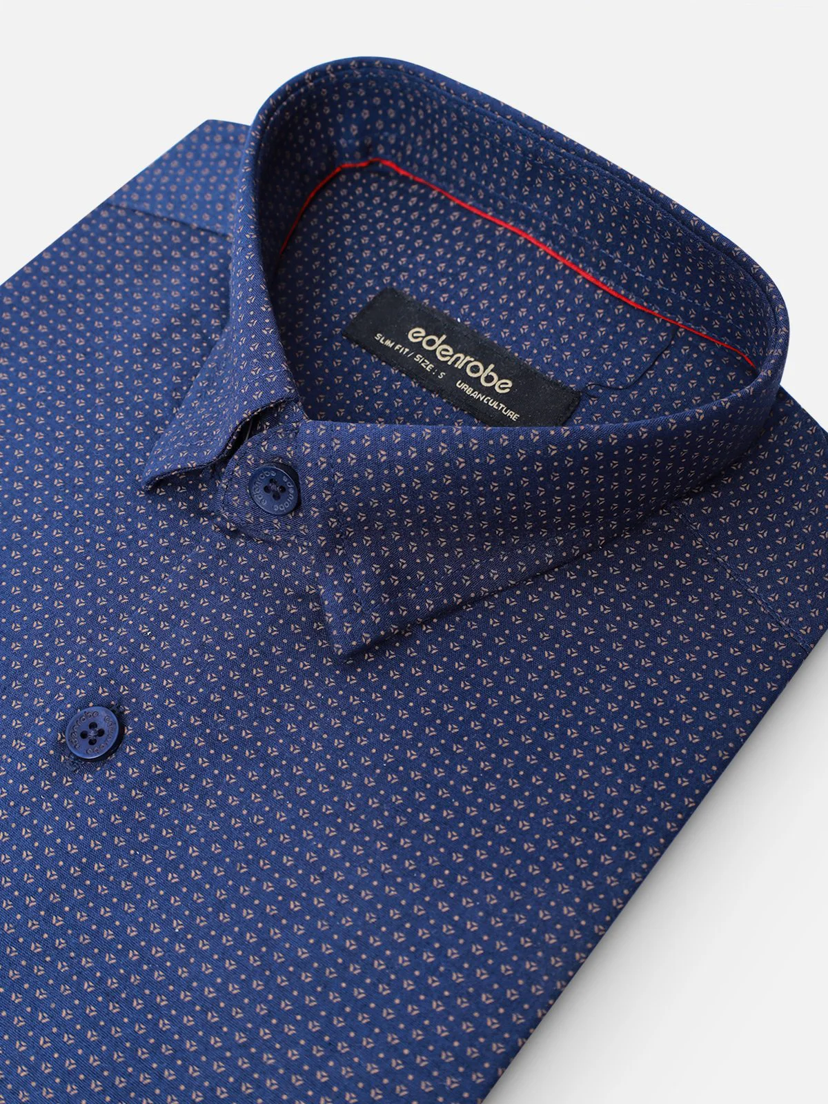 Men's Dark Navy Textured Shirt - EMTSUC21-157 - Image 2