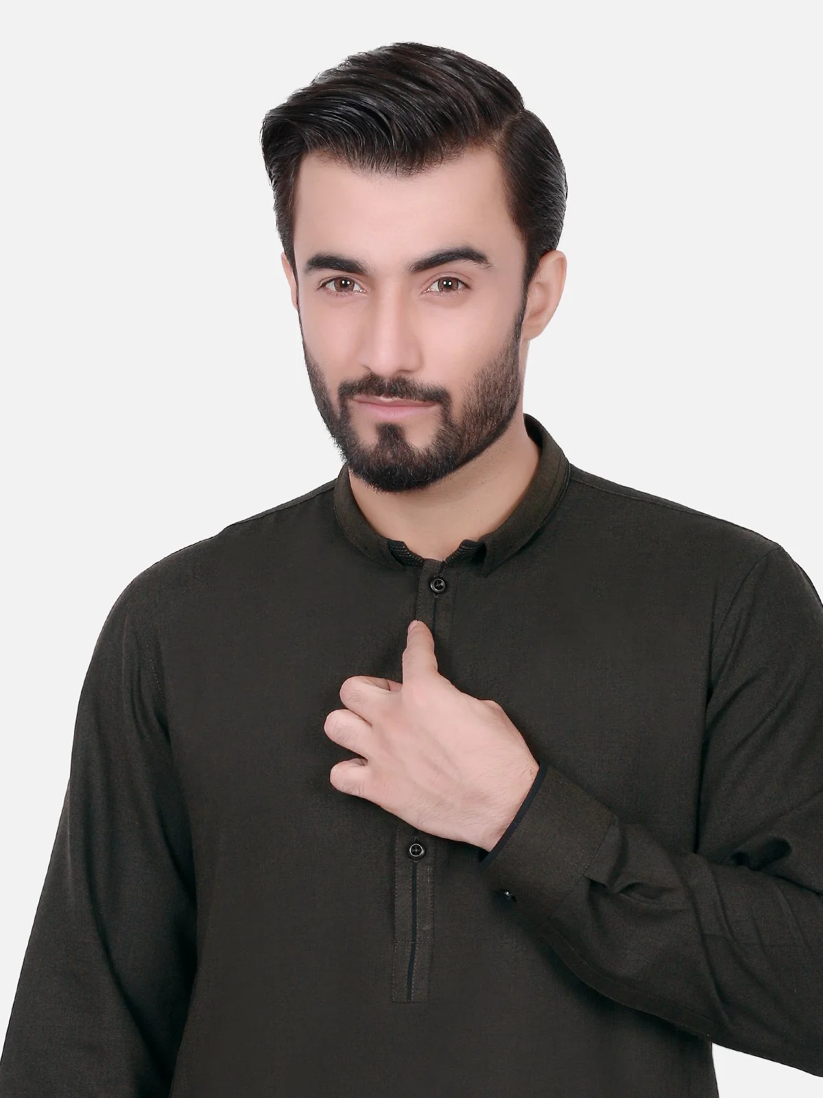 Men's Kai Green Shalwar Kameez - EMTSW17W-9529 - Image 2