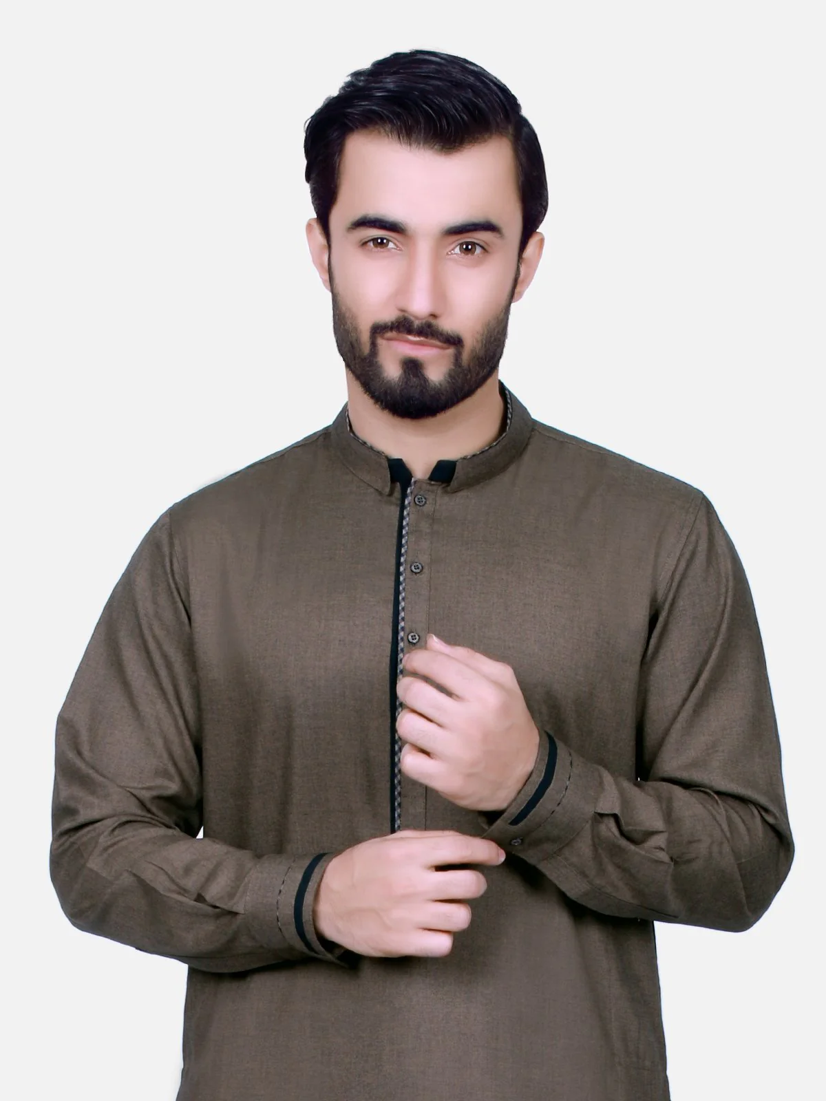 Men's Mehndi Shalwar Kameez - EMTSW17W-9530 - Image 2