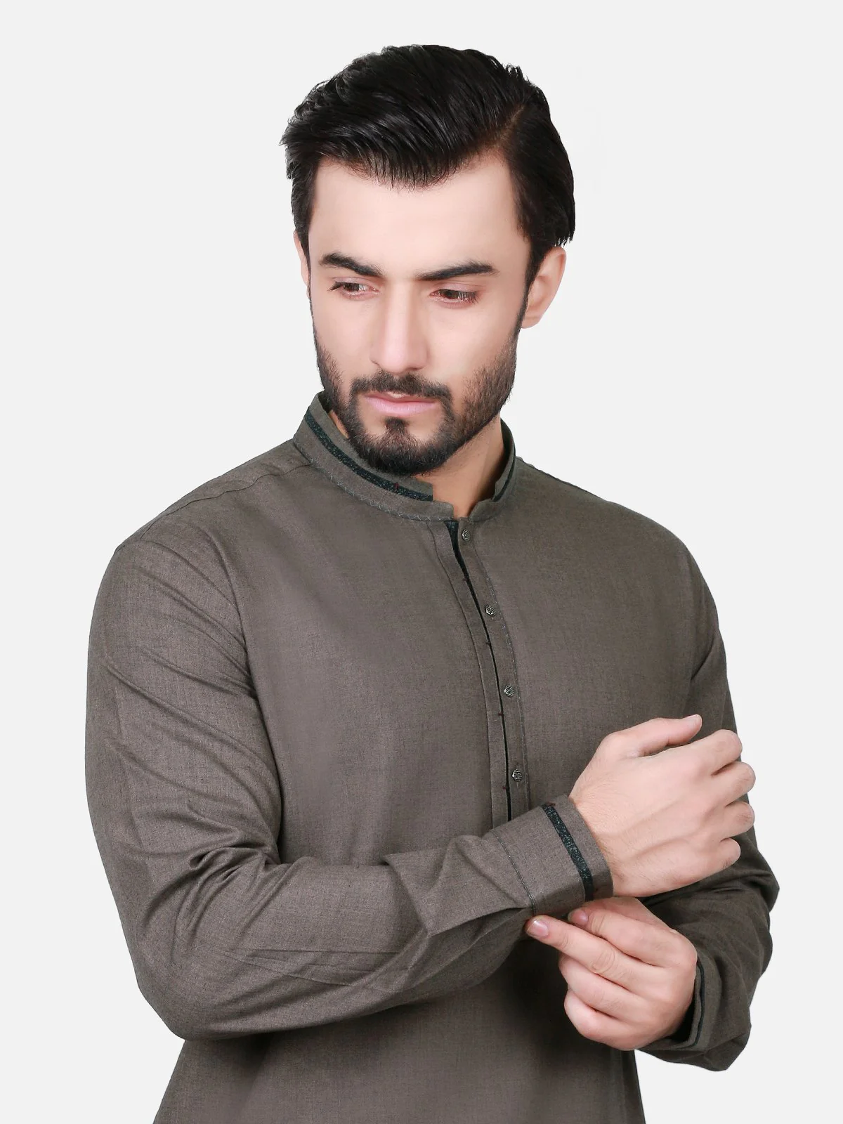 Men's Coffee Shalwar Kameez - EMTSW17W-9534 - Image 2