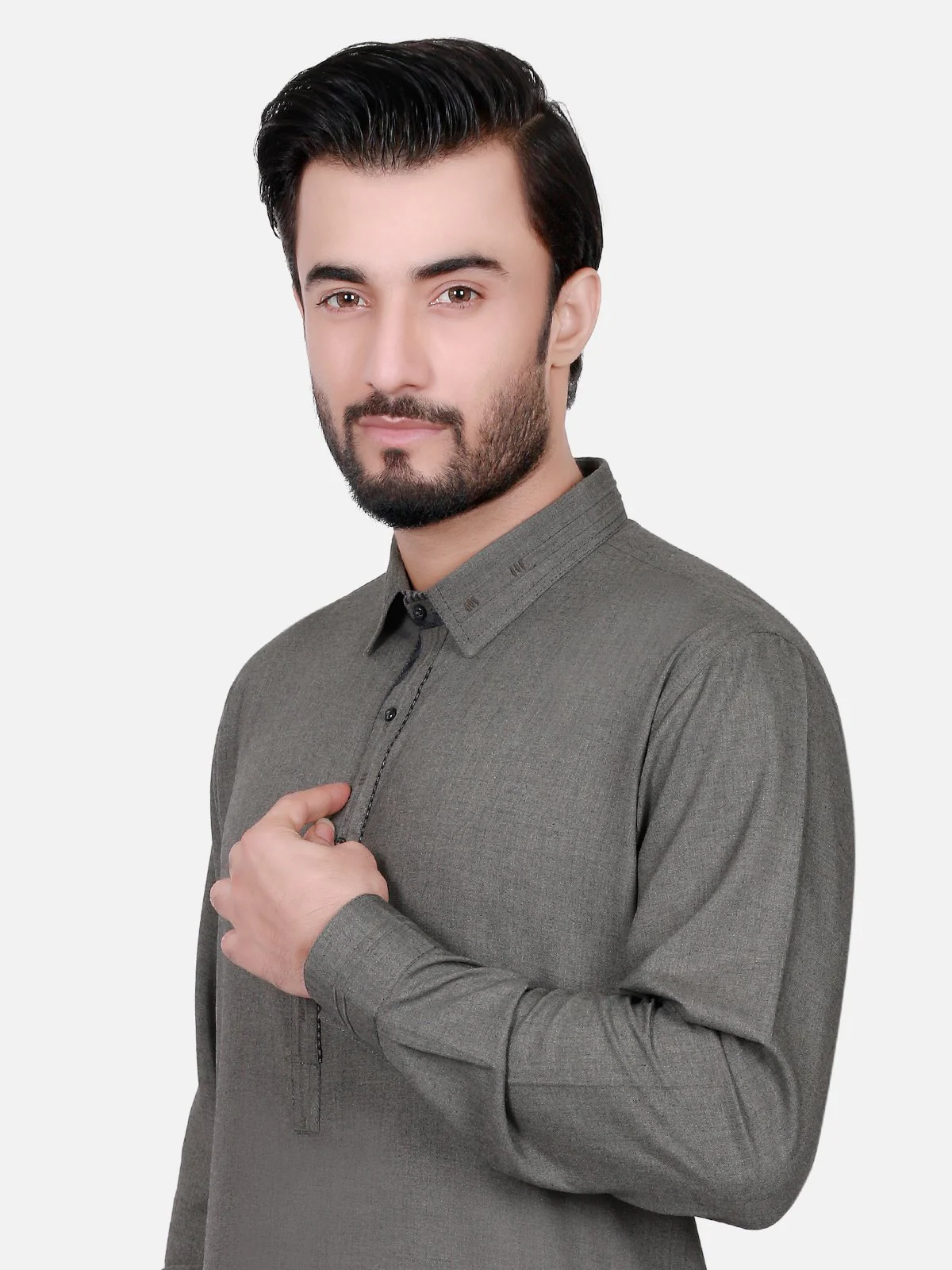 Men's Green Shalwar Kameez - EMTSW17W-9543 - Image 2