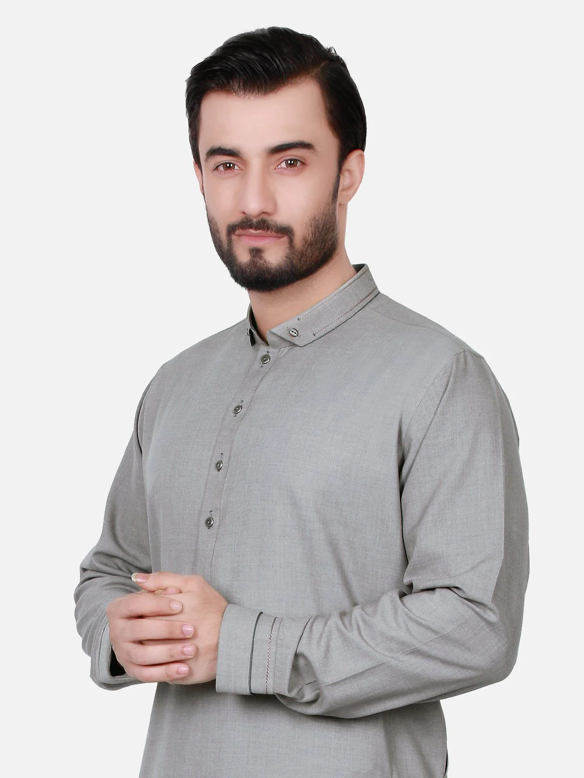 Men's Grey Shalwar Kameez - EMTSW17W-9544 - Image 2