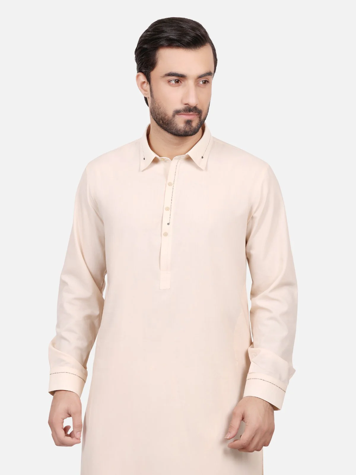 Men's Beige Shalwar Kameez - EMTSW18S-9553 - Image 2