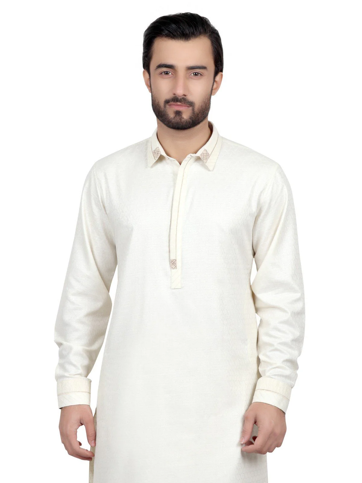 Men's Beige Shalwar Kameez - EMTSW18S-9573 - Image 2