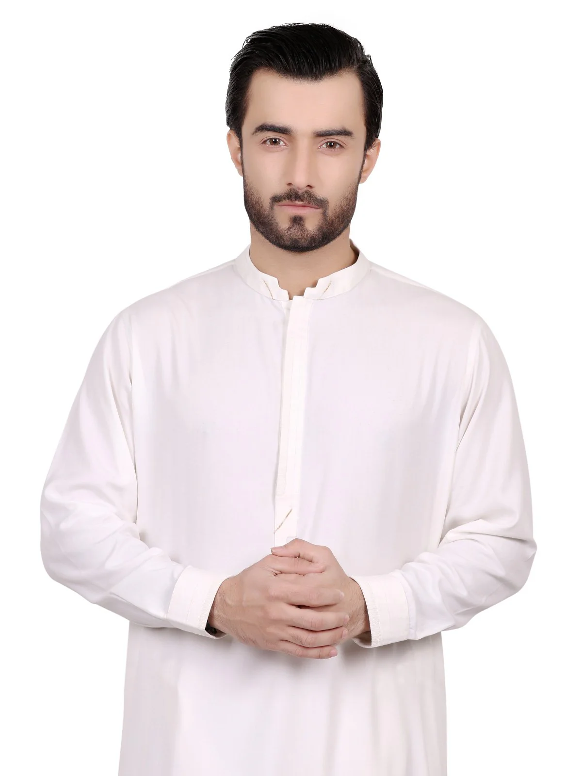 Men's Cream Shalwar Kameez - EMTSW18S-9585 - Image 2
