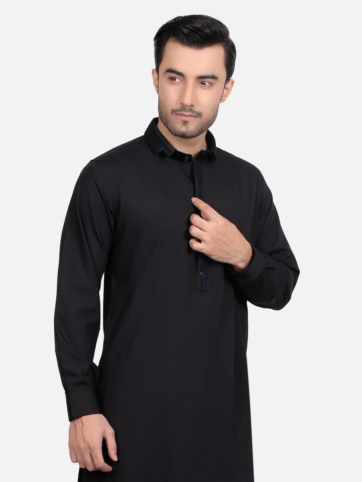 Men's Black Shalwar Kameez - EMTSW18S-9610 - Image 2