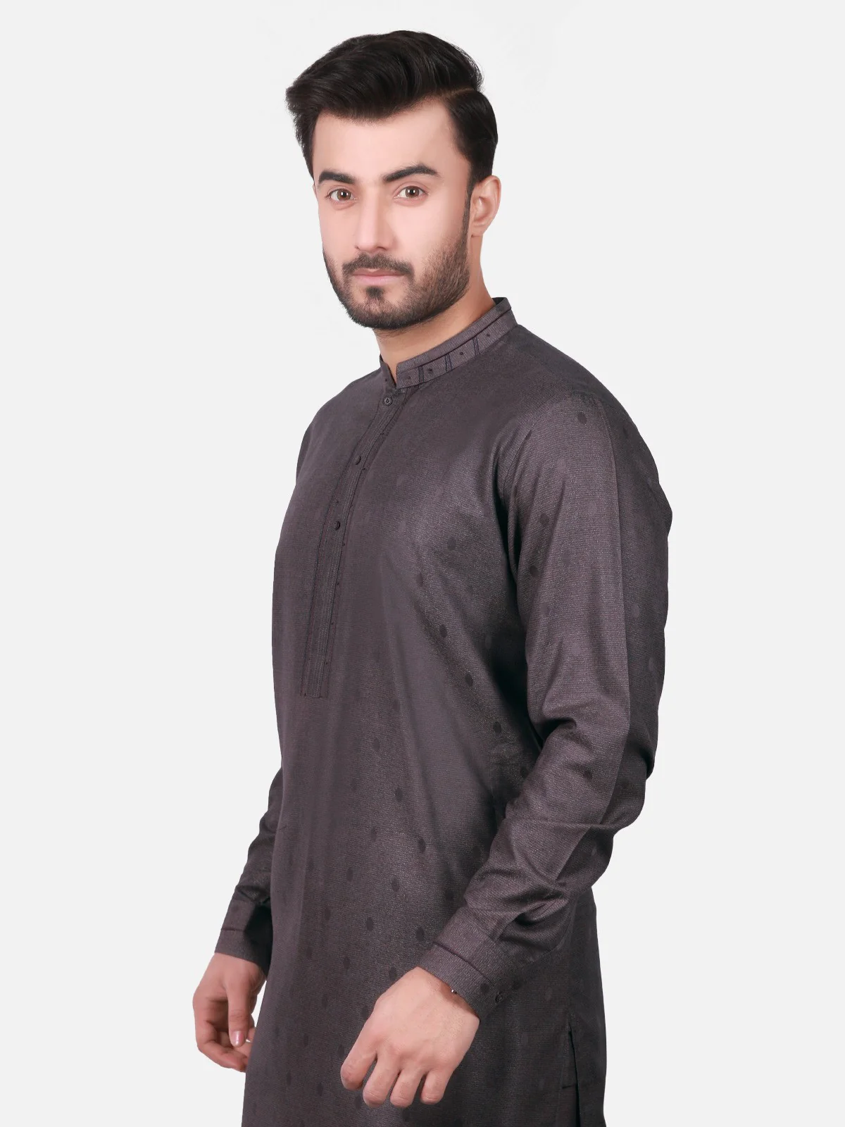 Men's Brown Shalwar Kameez - EMTSW19S-9725 - Image 2