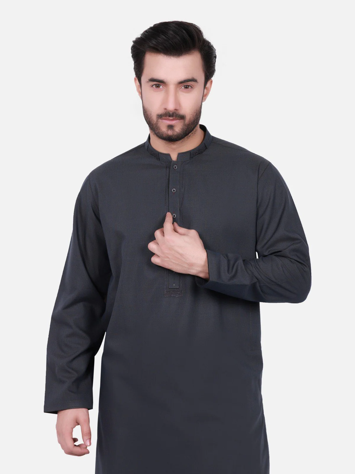 Men's Dark Teal Shalwar Kameez - EMTSW19S-9741 - Image 2