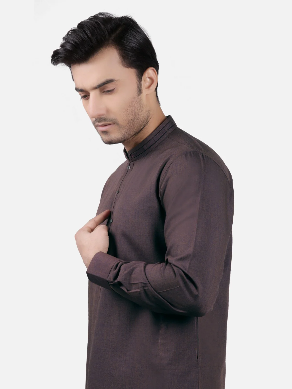 Men's Purple Shalwar Kameez - EMTSW19S-9742 - Image 2