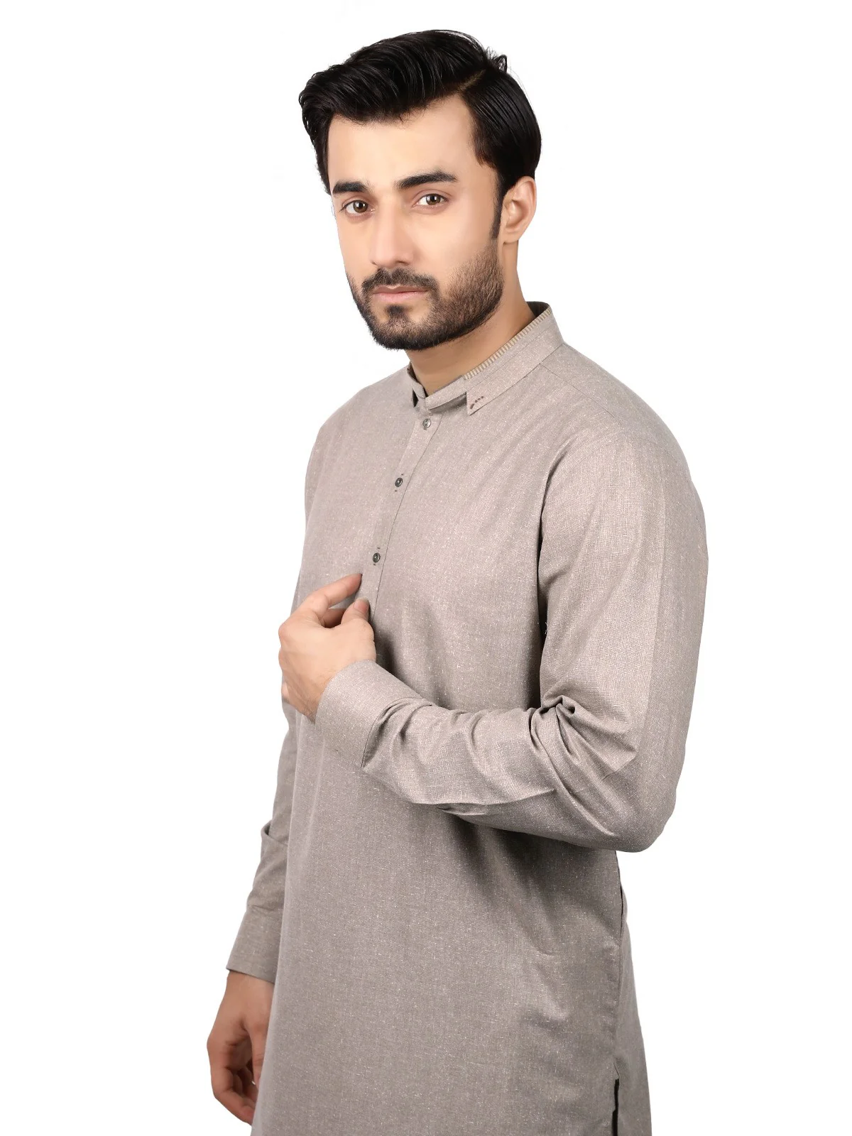 Men's Light Coffee Shalwar Kameez - EMTSW19S-9795 - Image 2