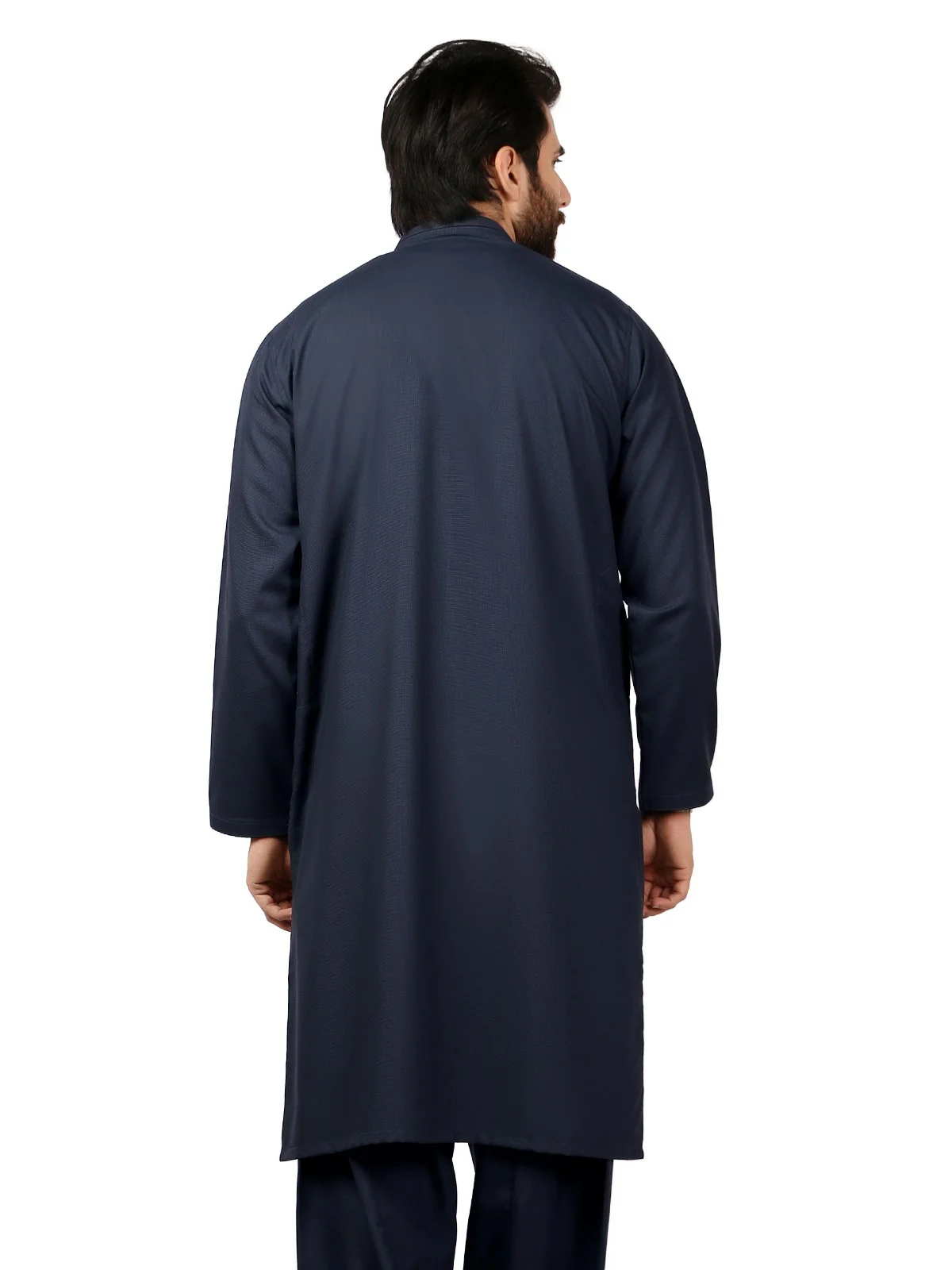 Men's Dark Navy Shalwar Kameez - EMTSW19S-9838 - Image 3