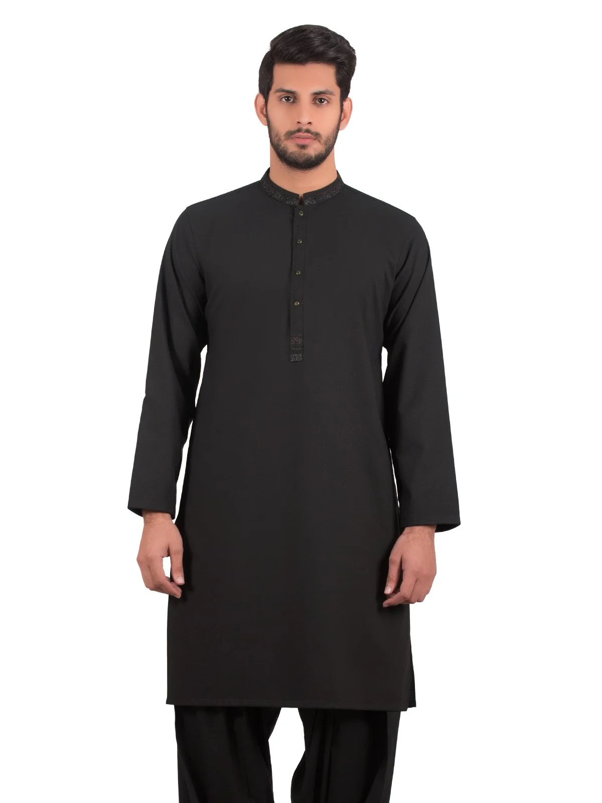 Men's Black Olive Shalwar Kameez - EMTSW19S-9860