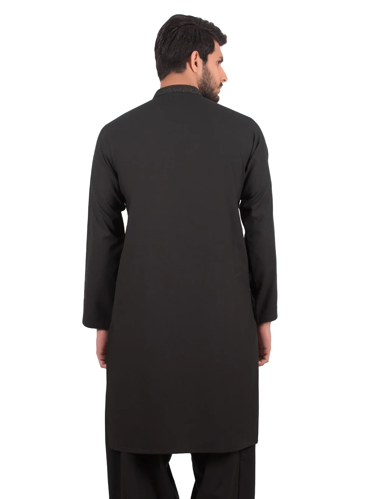 Men's Black Olive Shalwar Kameez - EMTSW19S-9860 - Image 3