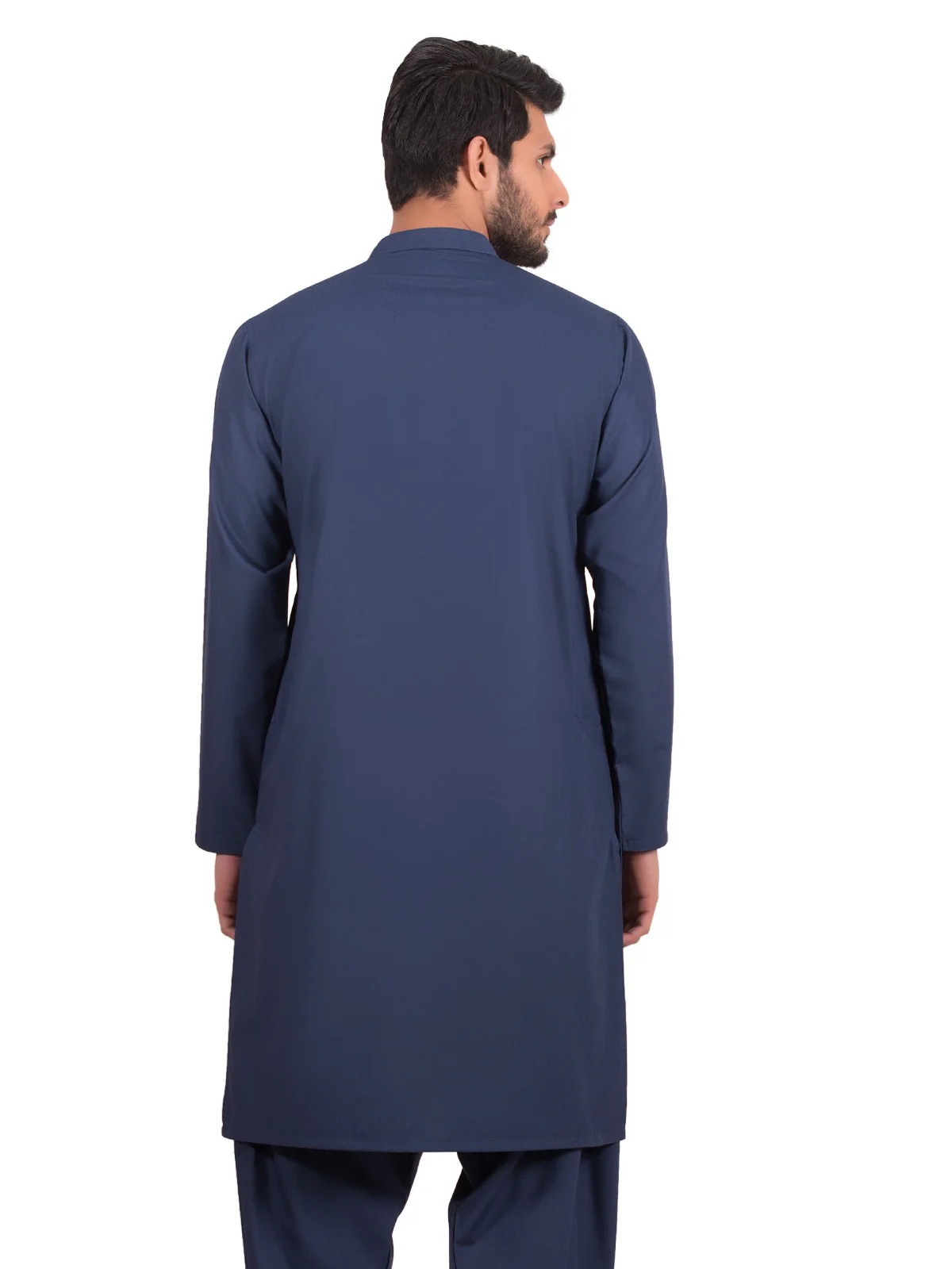Men's Deep Blue Shalwar Kameez - EMTSW19S-9863 - Image 3