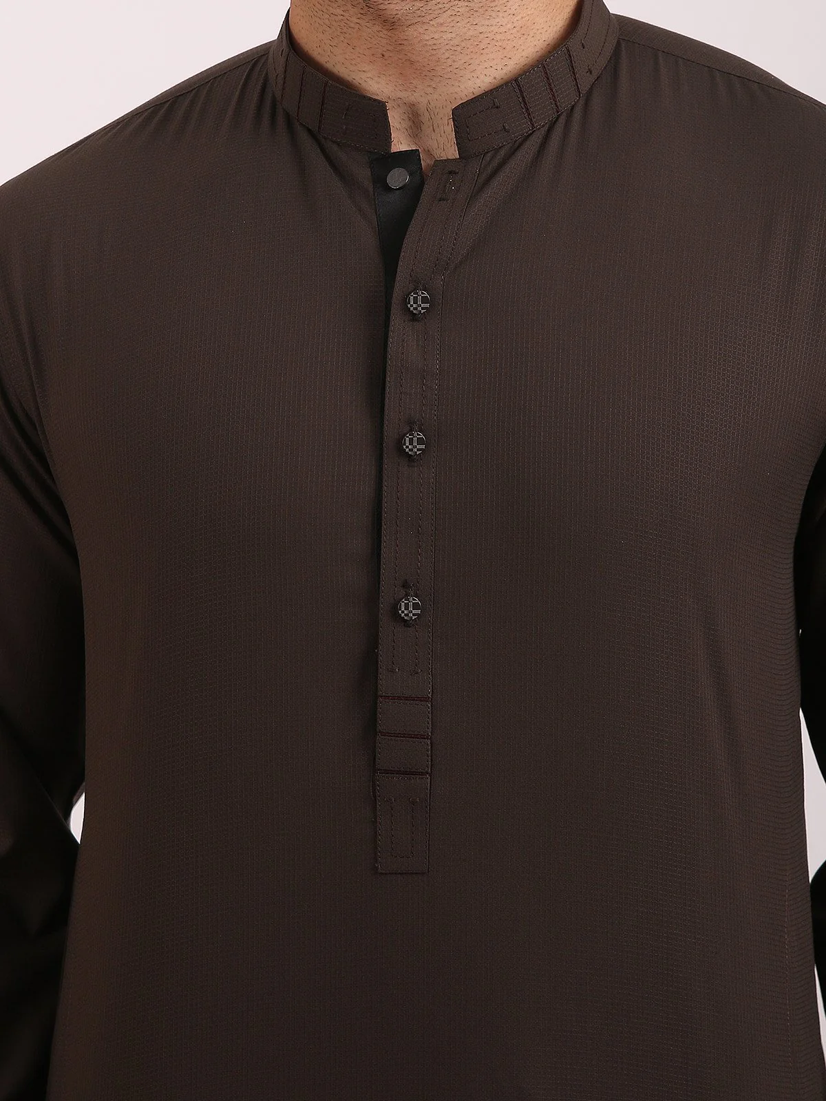 Men's Moss Green Shalwar Kameez - EMTSW20S-9877 - Image 2