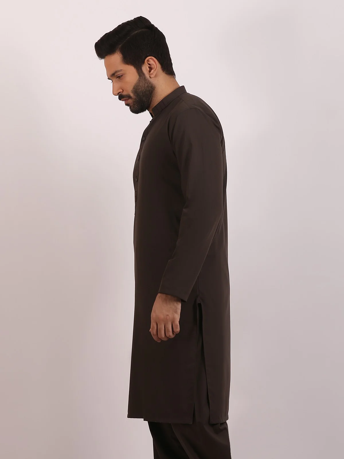 Men's Moss Green Shalwar Kameez - EMTSW20S-9877 - Image 3