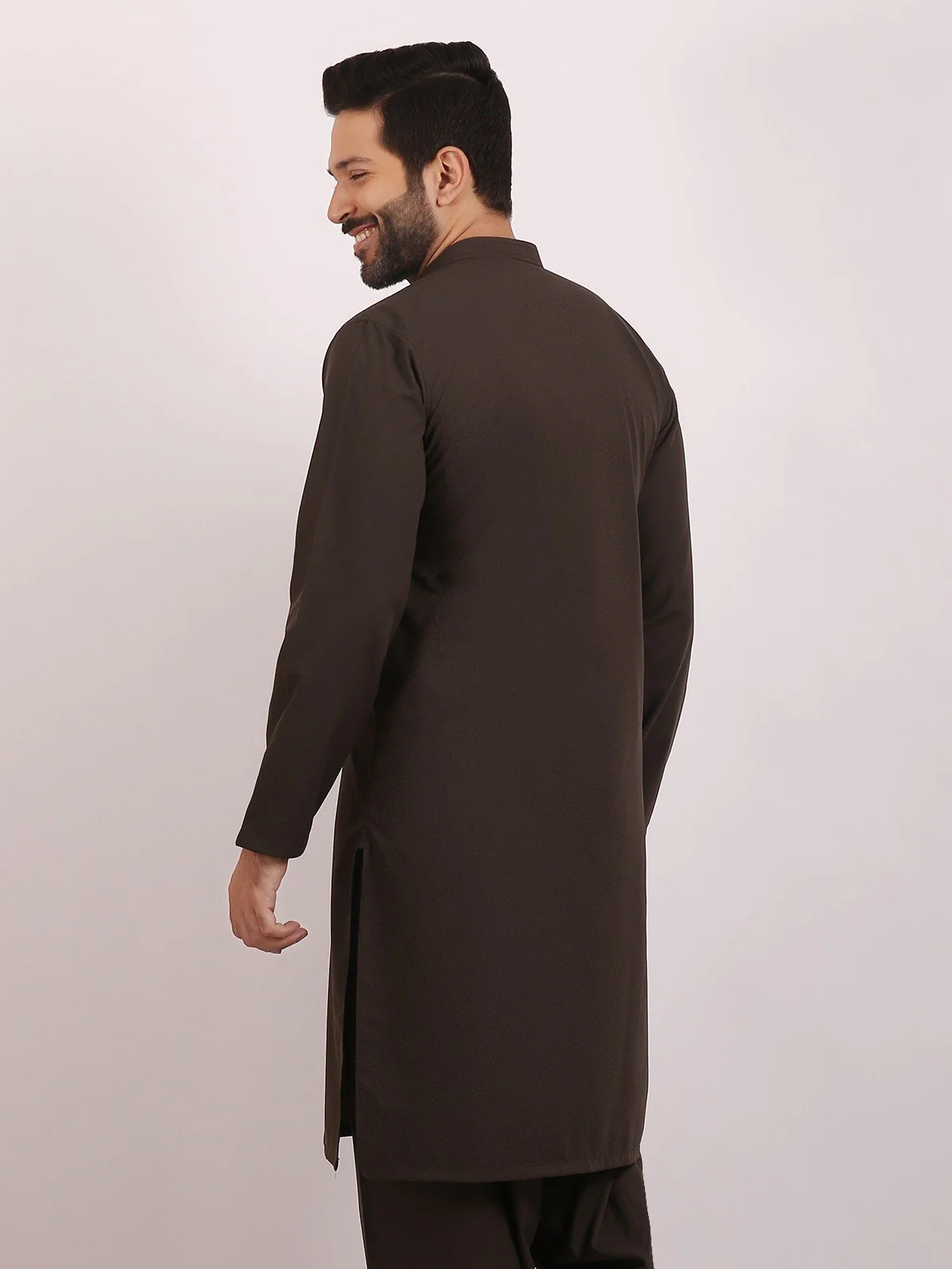 Men's Moss Green Shalwar Kameez - EMTSW20S-9877 - Image 4
