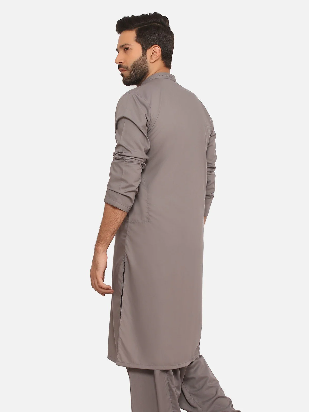 Men's Grey Shalwar Kameez - EMTSW20S-9878 - Image 3