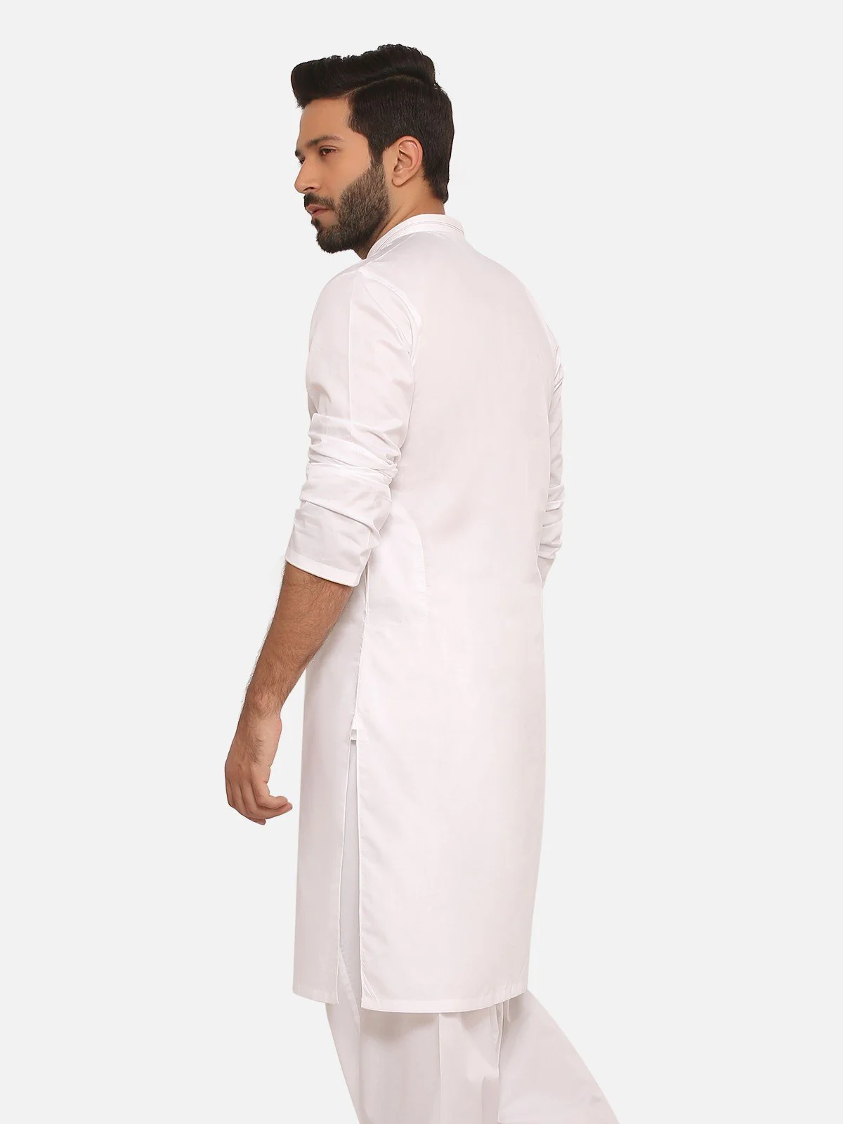Men's Off White Shalwar Kameez - EMTSW20S-9884 - Image 3