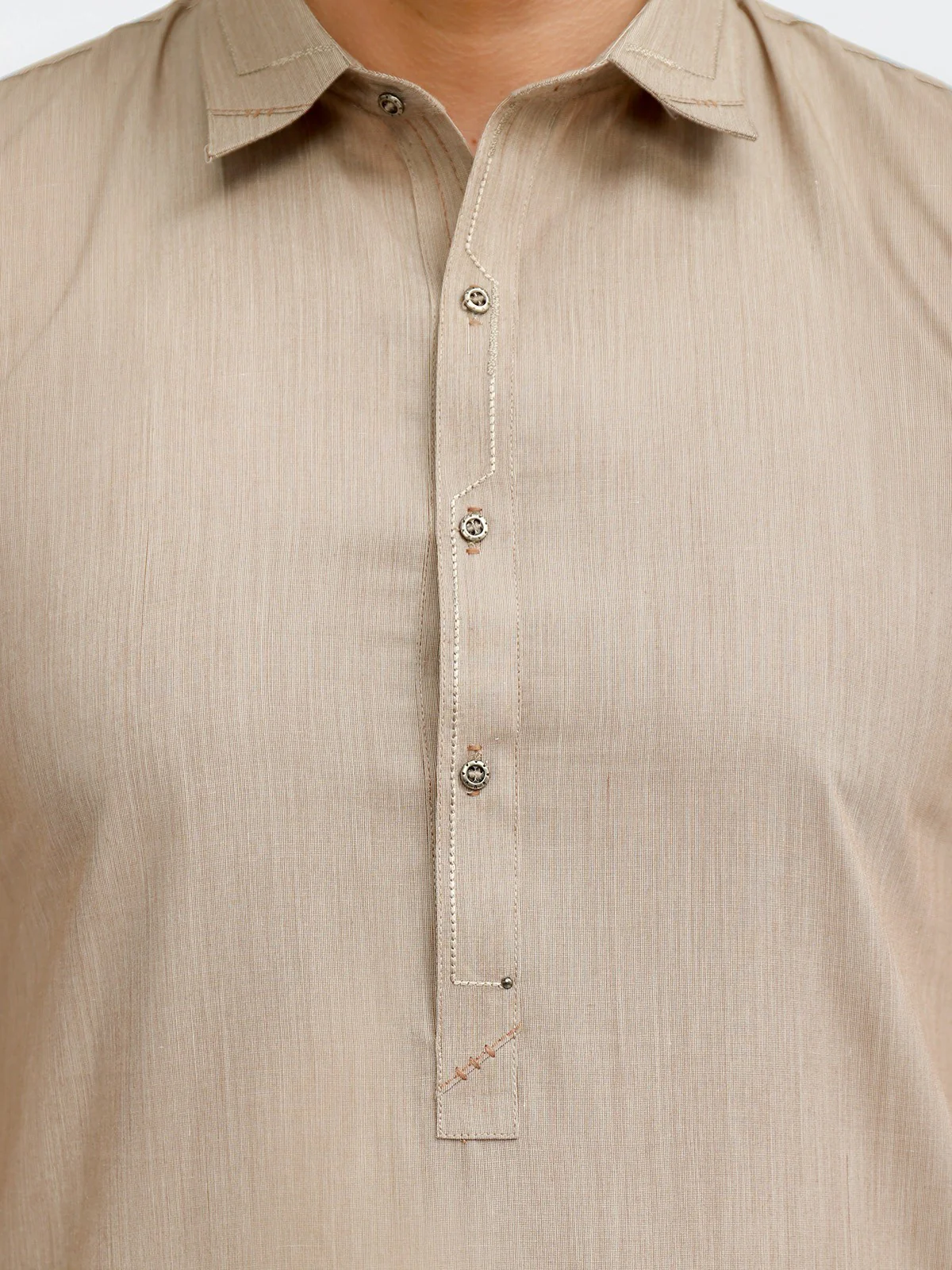Men's Light Brown Shalwar Kameez - EMTSW21S-99008 - Image 2