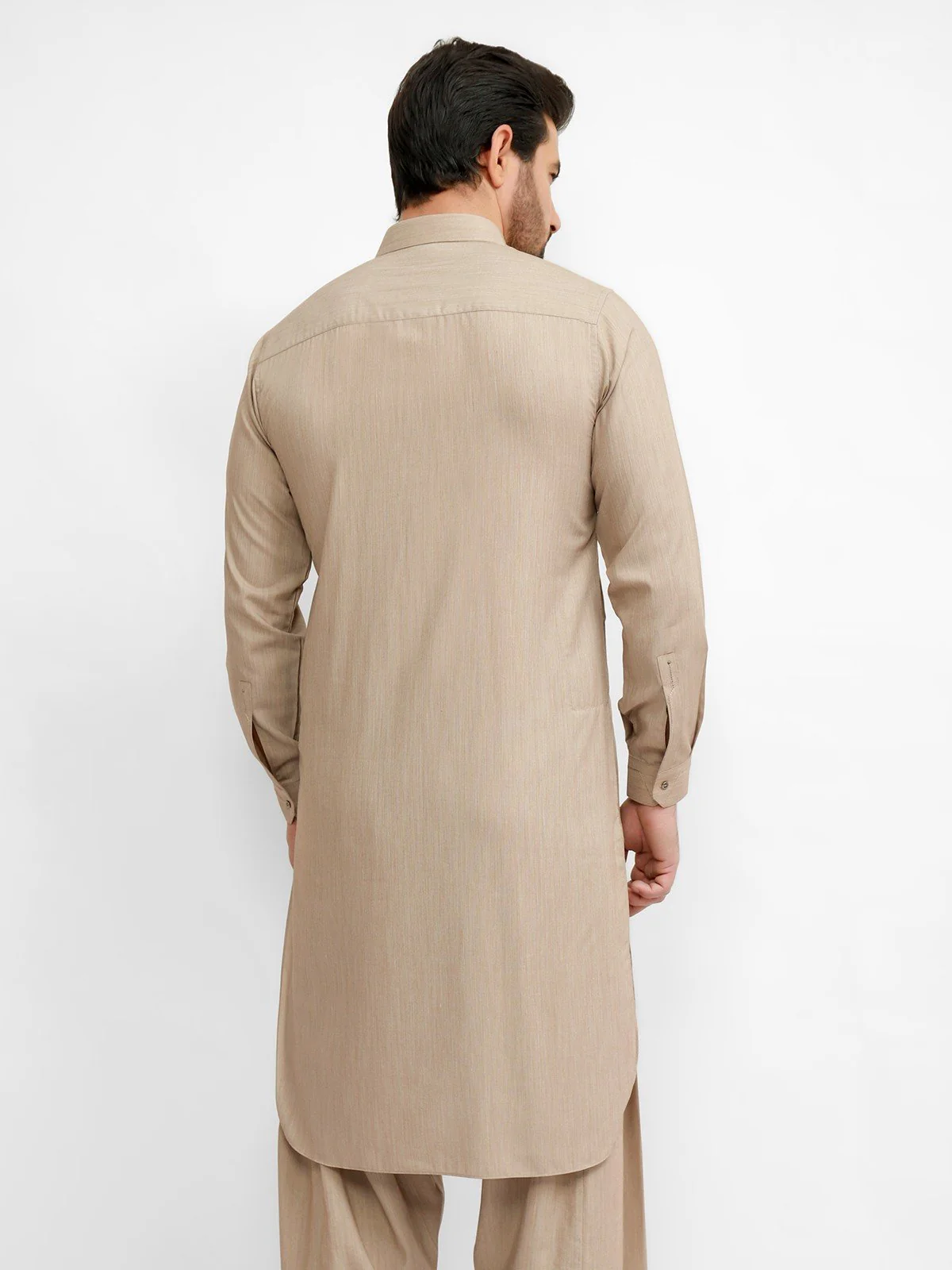 Men's Light Brown Shalwar Kameez - EMTSW21S-99008 - Image 3