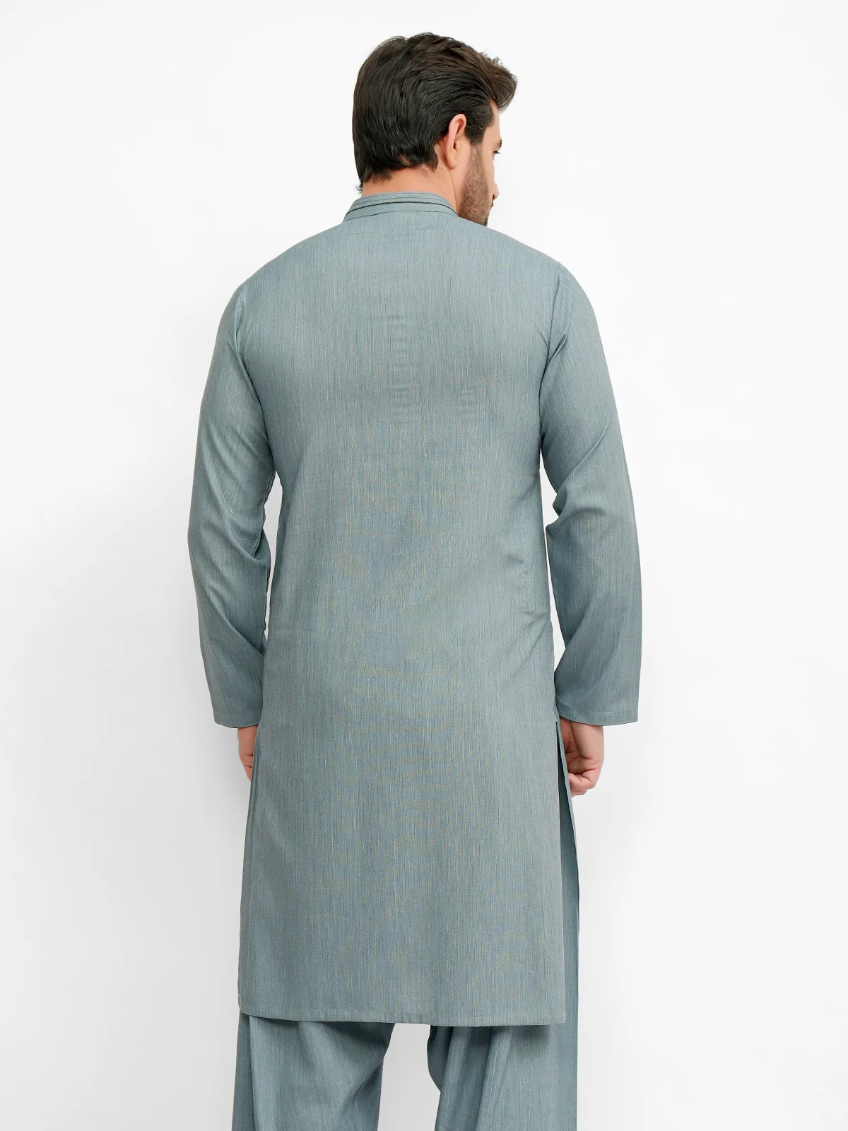 Men's Grey Shalwar Kameez - EMTSW21S-99021 - Image 3