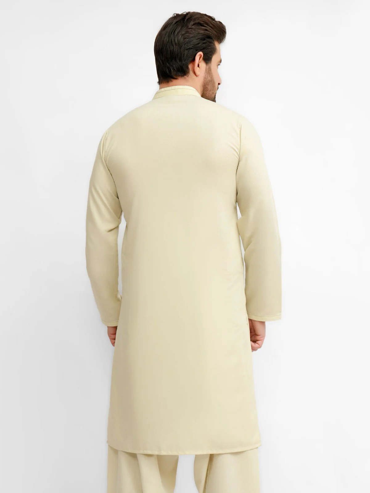 Men's Cream Shalwar Kameez - EMTSW21S-99025 - Image 3