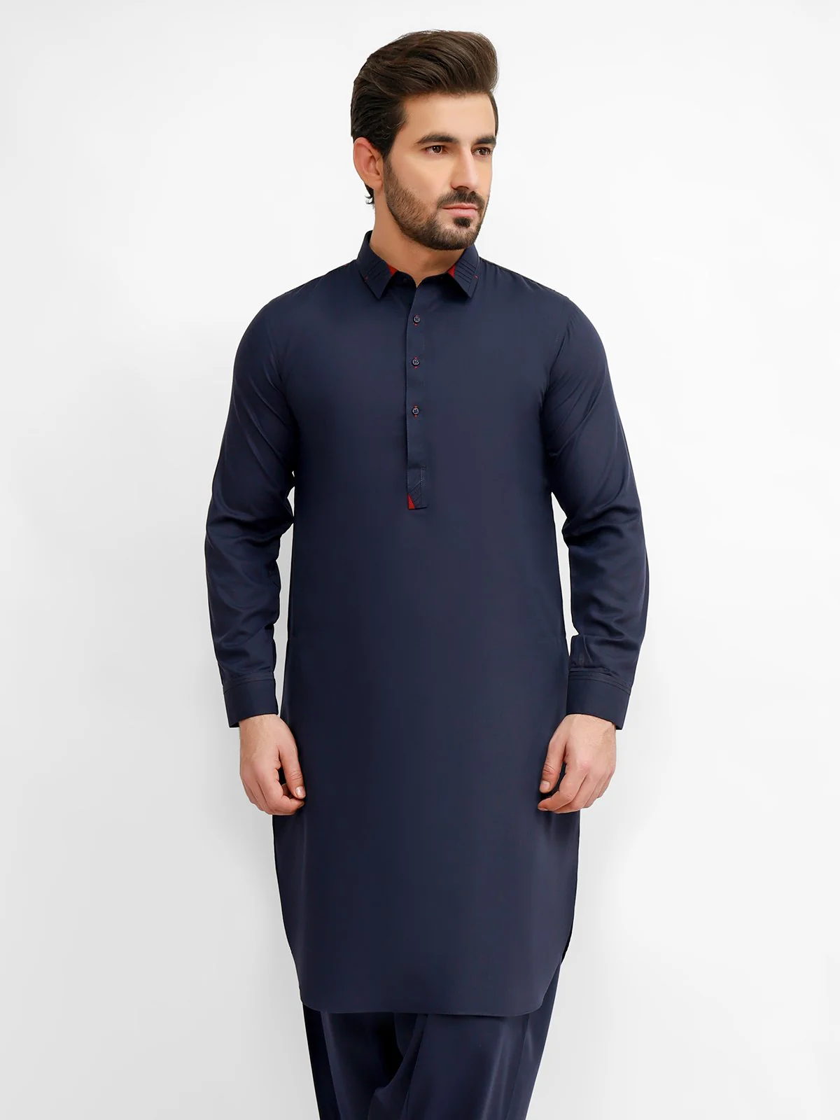 Men's Navy Blue Shalwar Kameez - EMTSW21S-99026