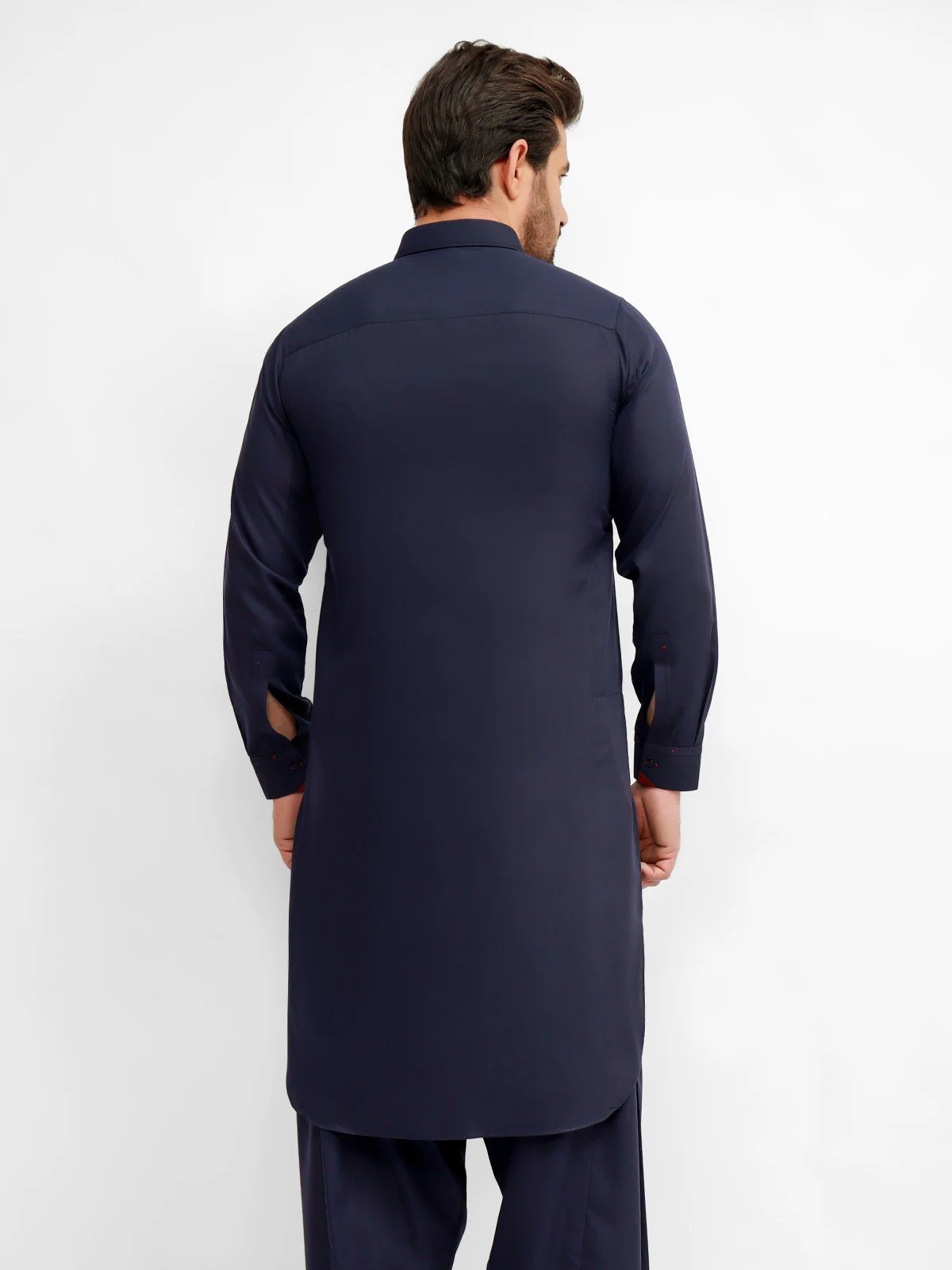 Men's Navy Blue Shalwar Kameez - EMTSW21S-99026 - Image 3