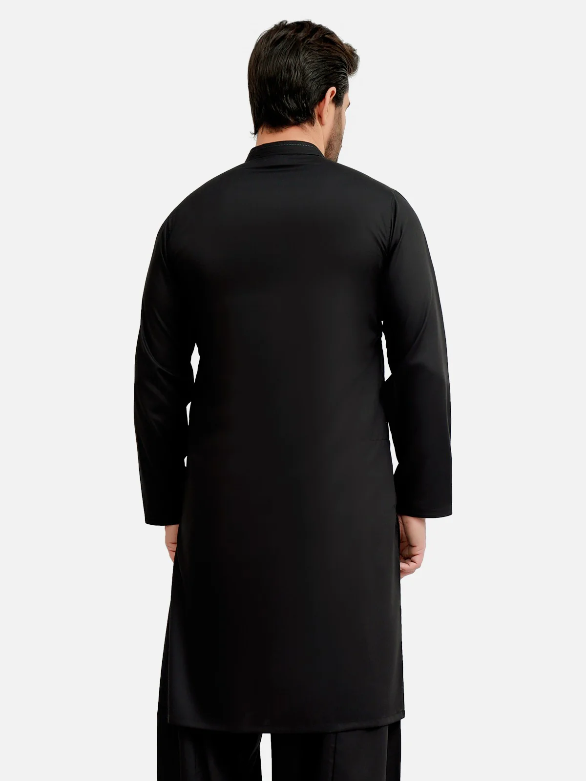 Men's Black Shalwar Kameez - EMTSW21S-99027 - Image 3