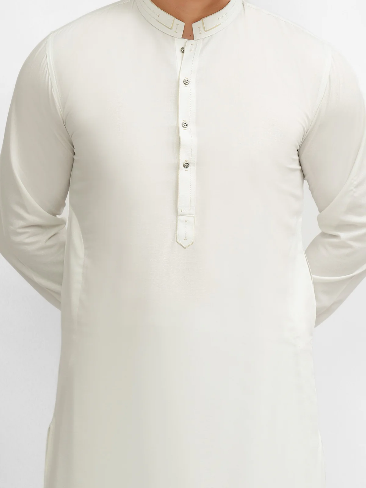 Men's Off White Shalwar Kameez - EMTSW21S-99028 - Image 2