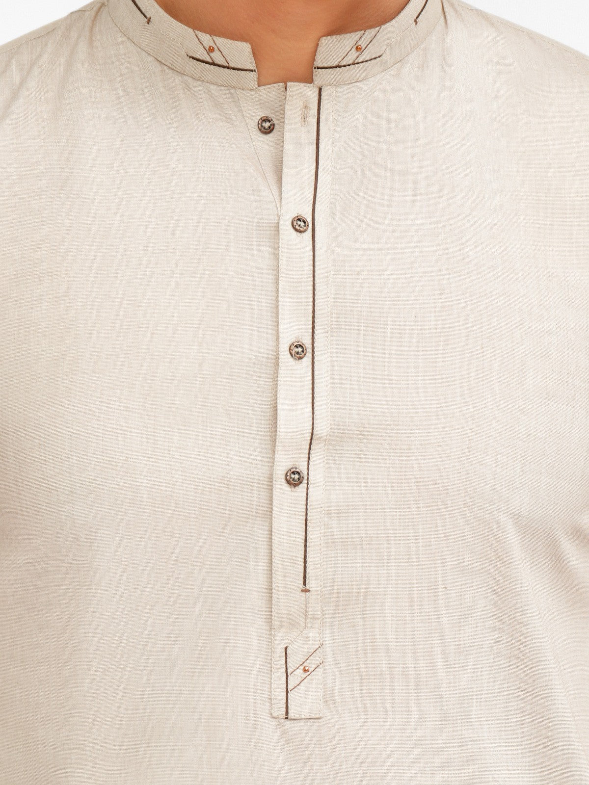 Men's Light Beige Shalwar Kameez - EMTSW21S-99032 - Image 2