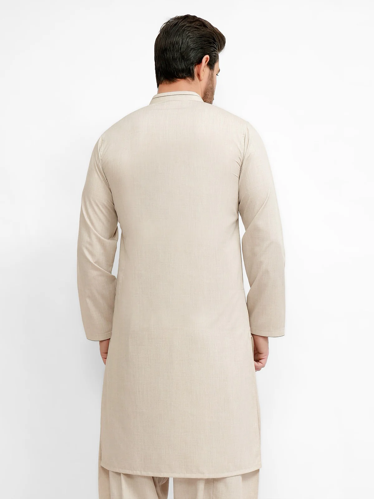 Men's Light Beige Shalwar Kameez - EMTSW21S-99032 - Image 3