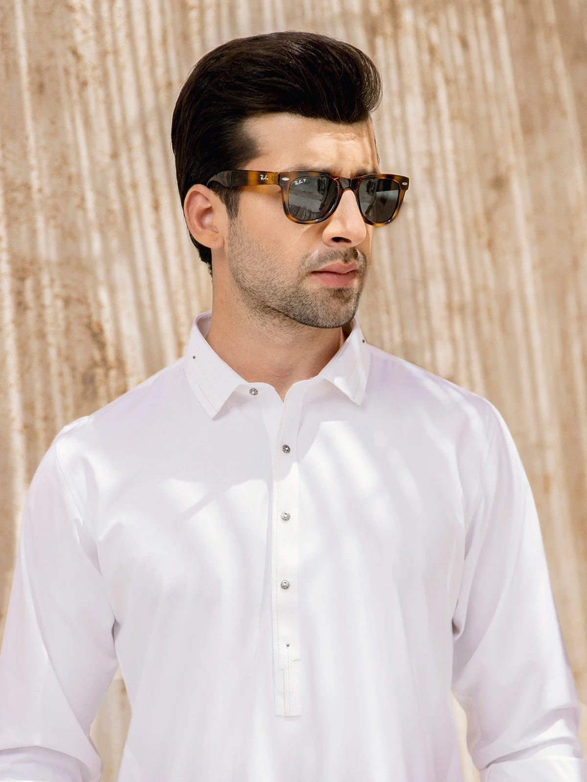 Men's Off White Shalwar Kameez - EMTSW21S-99067 - Image 2